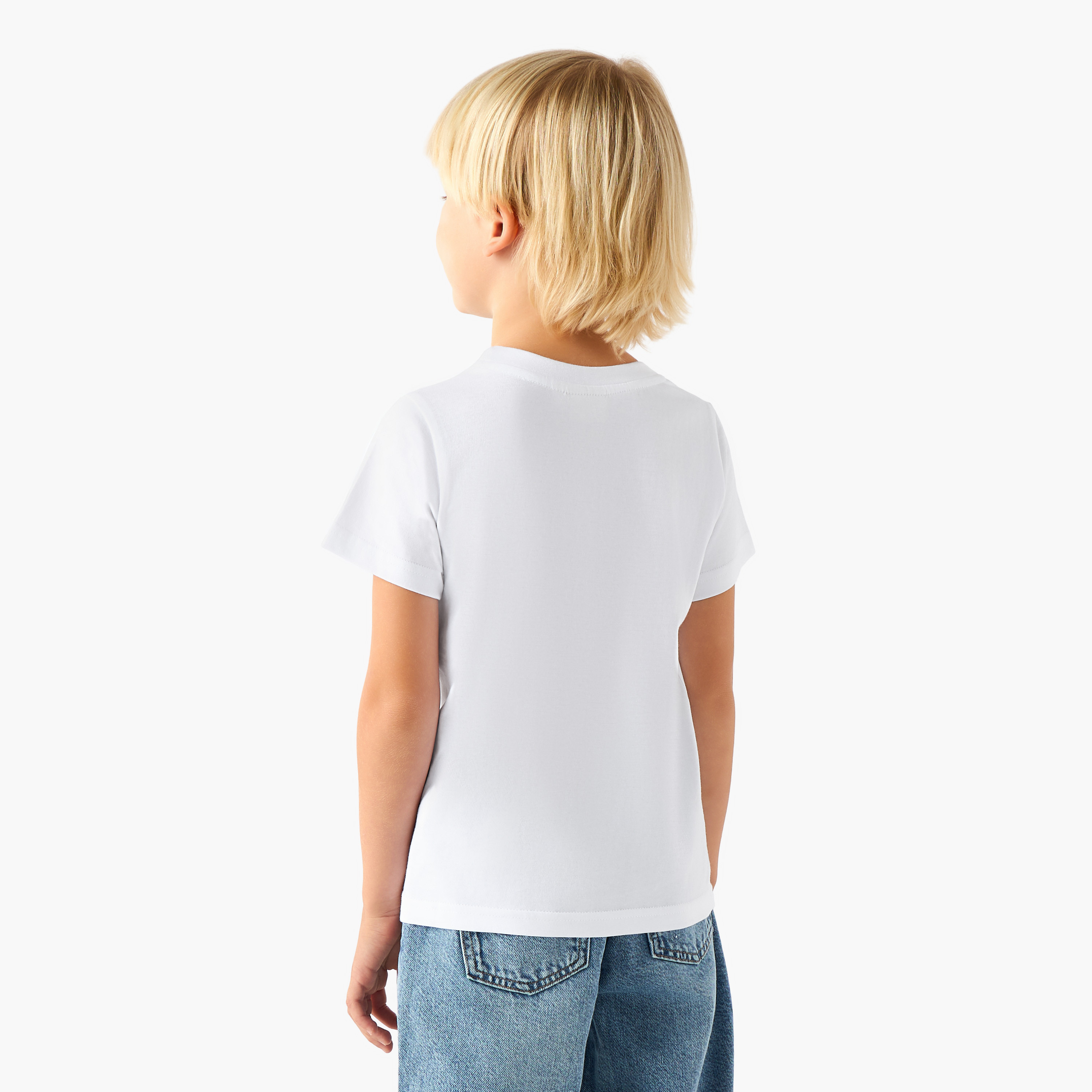 Pack of 2 Juniors Crew Neck Short Sleeves T-shirt with Assorted Design-boys-clothing-tshirtsandpolos-image-4
