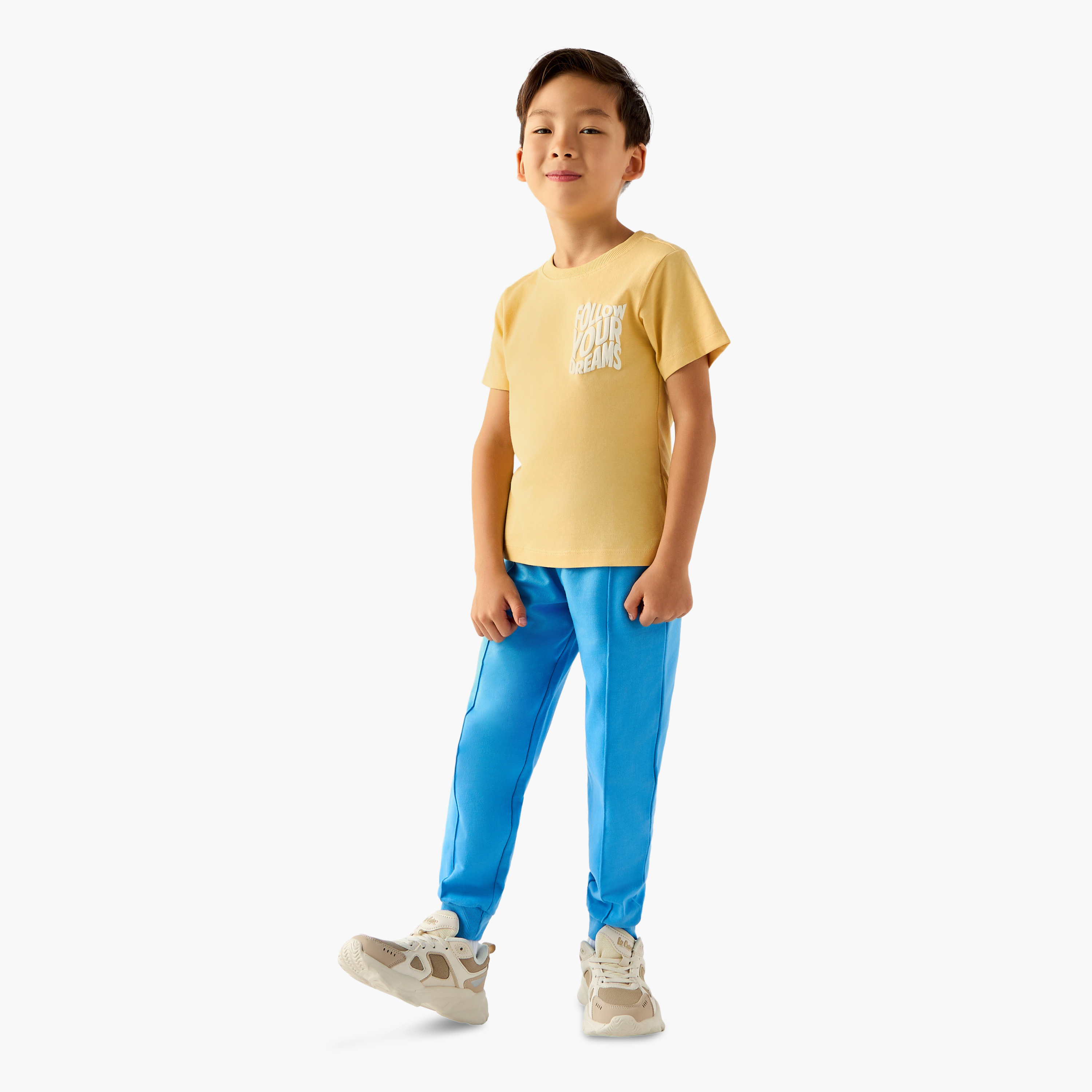 Juniors Crew Neck Short Sleeve T-shirt with Slogan Print-boys-clothing-tshirtsandpolos-image-2