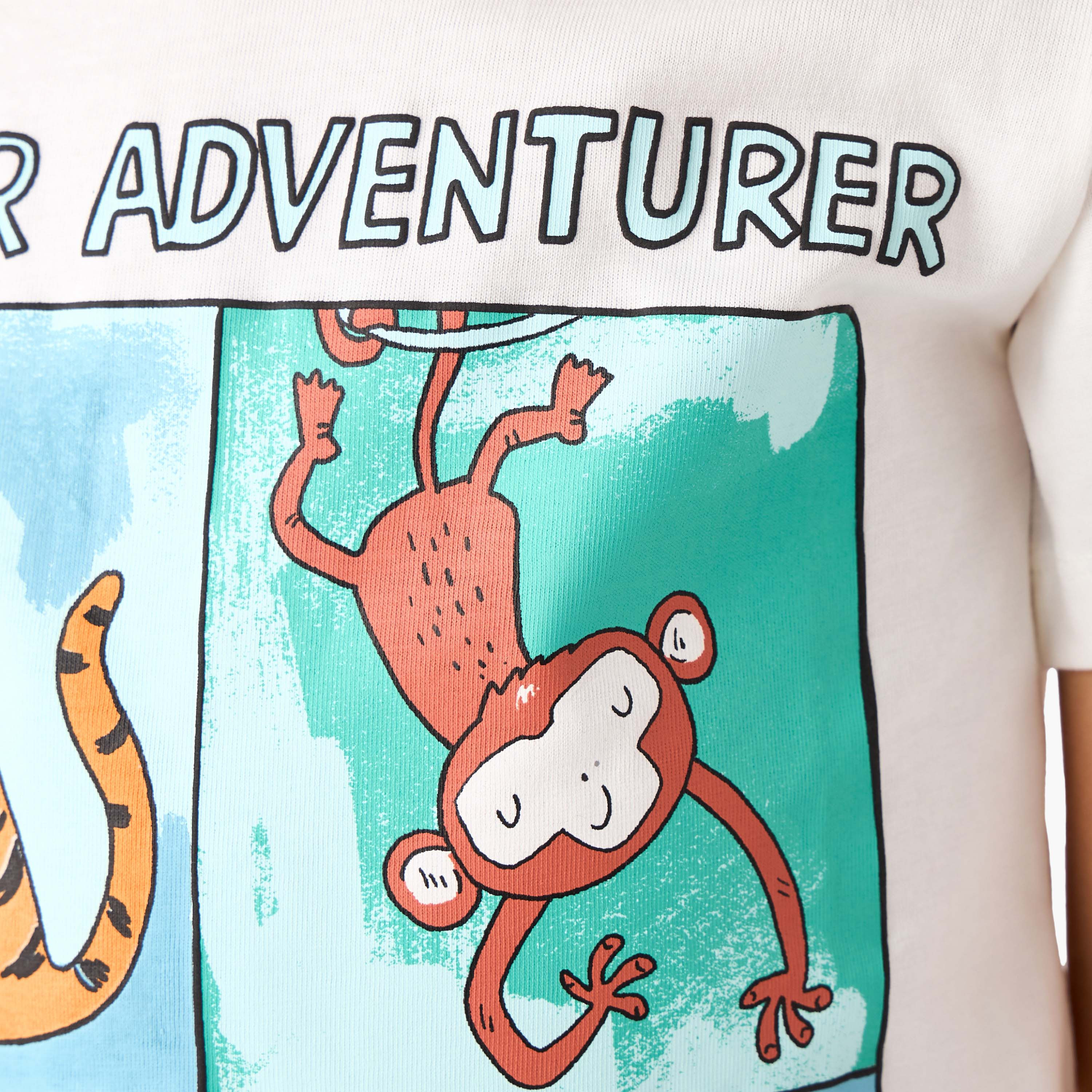 Juniors Crew Neck Short Sleeve T-shirt with Wild Animal Print-boys-clothing-tshirtsandpolos-image-5