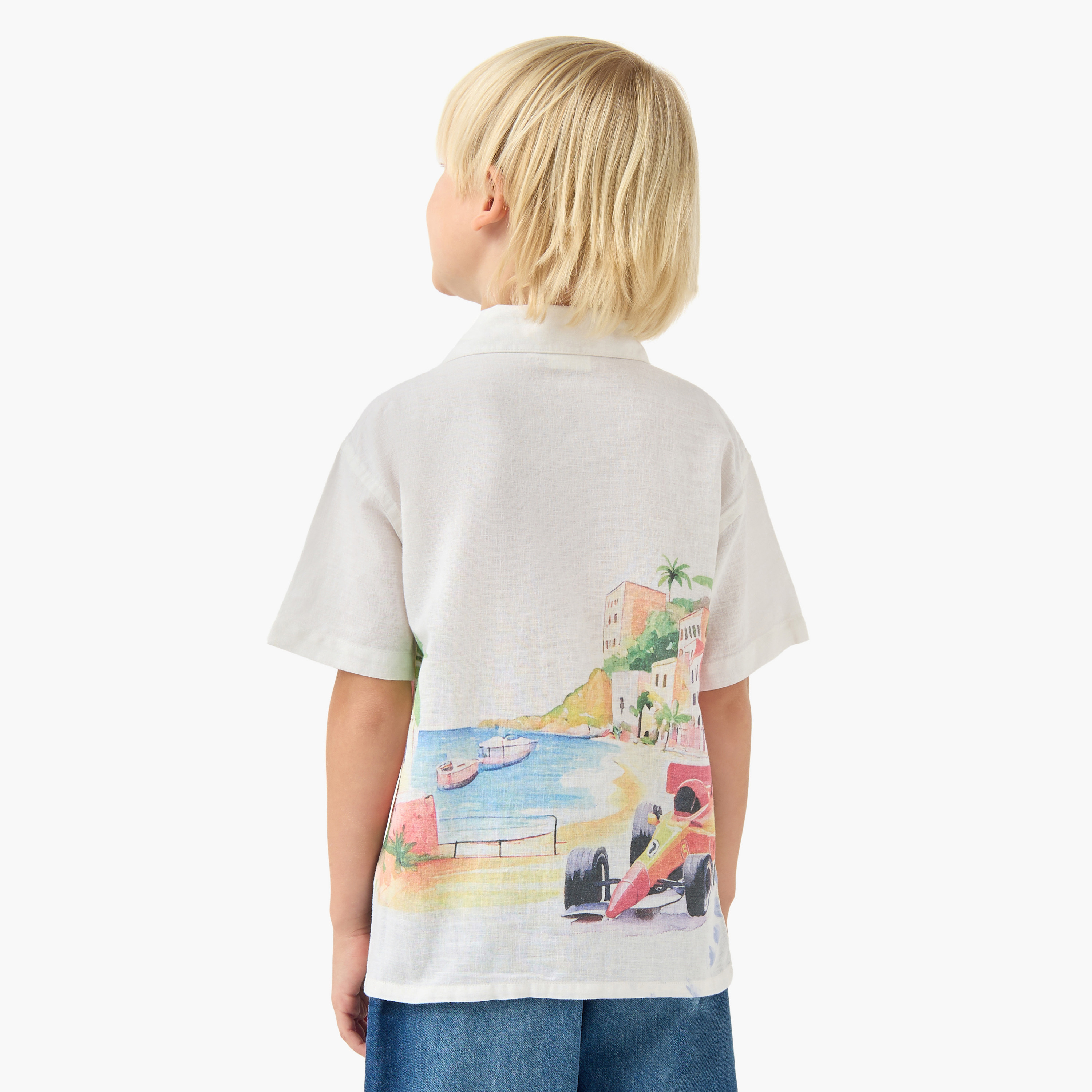 Juniors Short Sleeves Shirt with Graphic Print-boys-clothing-shirts-image-3