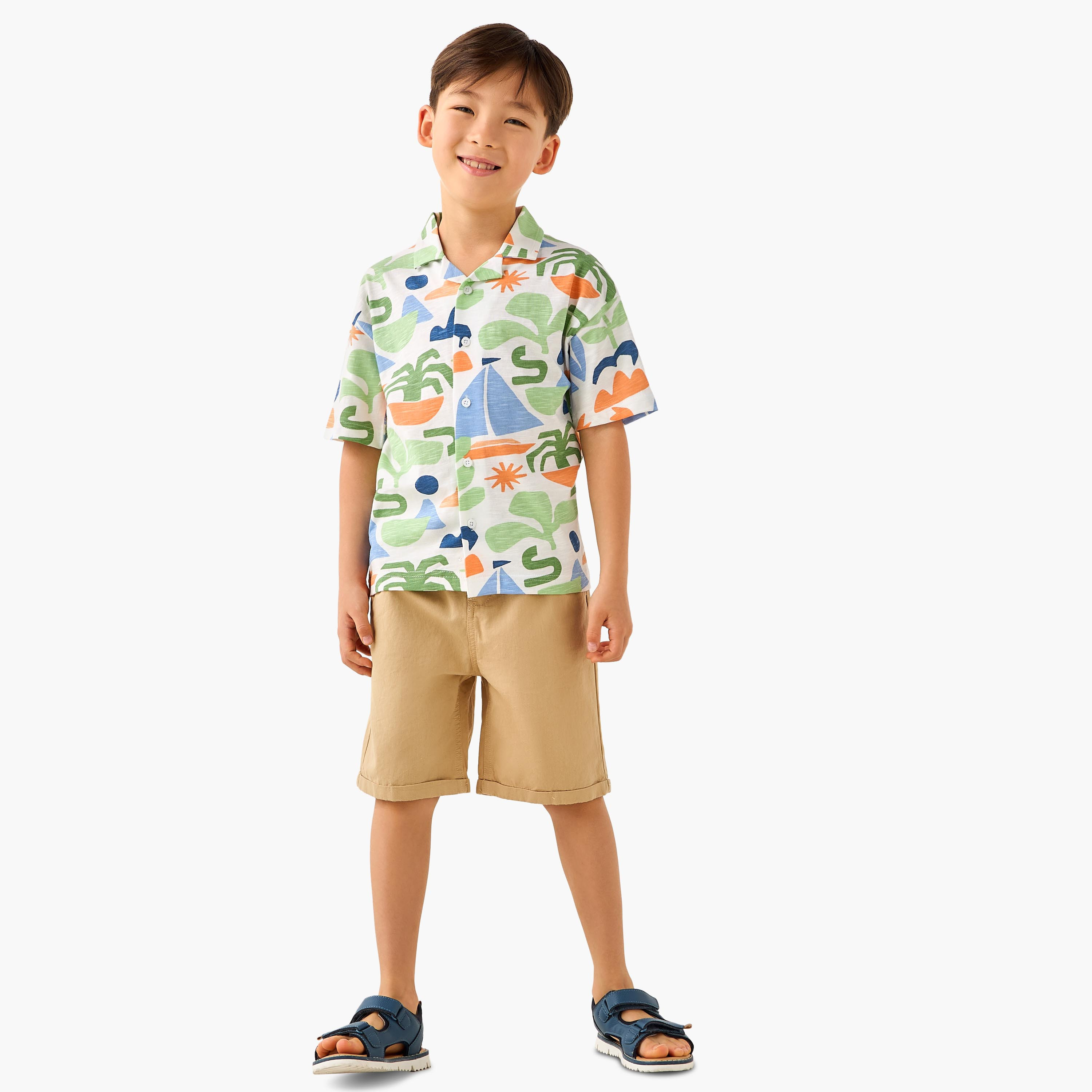 Juniors Short Sleeves Shirt with Print-boys-clothing-shirts-image-2