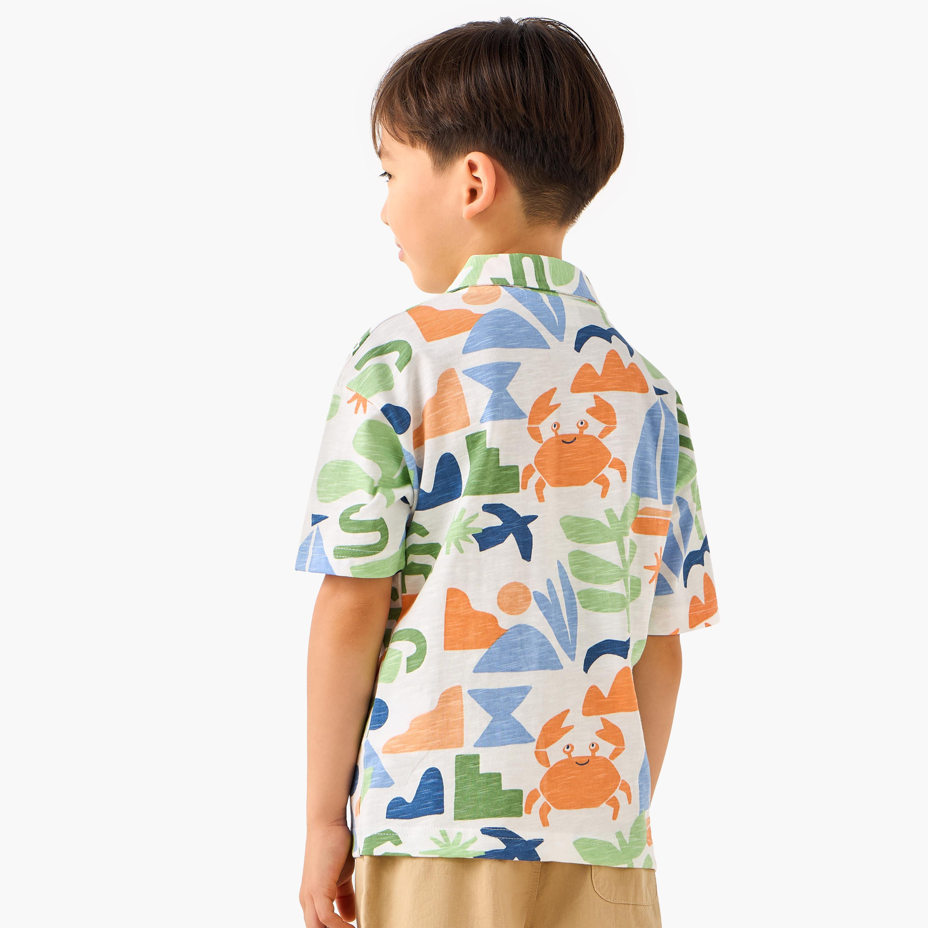 Juniors Short Sleeves Shirt with Print-boys-clothing-shirts-image-3