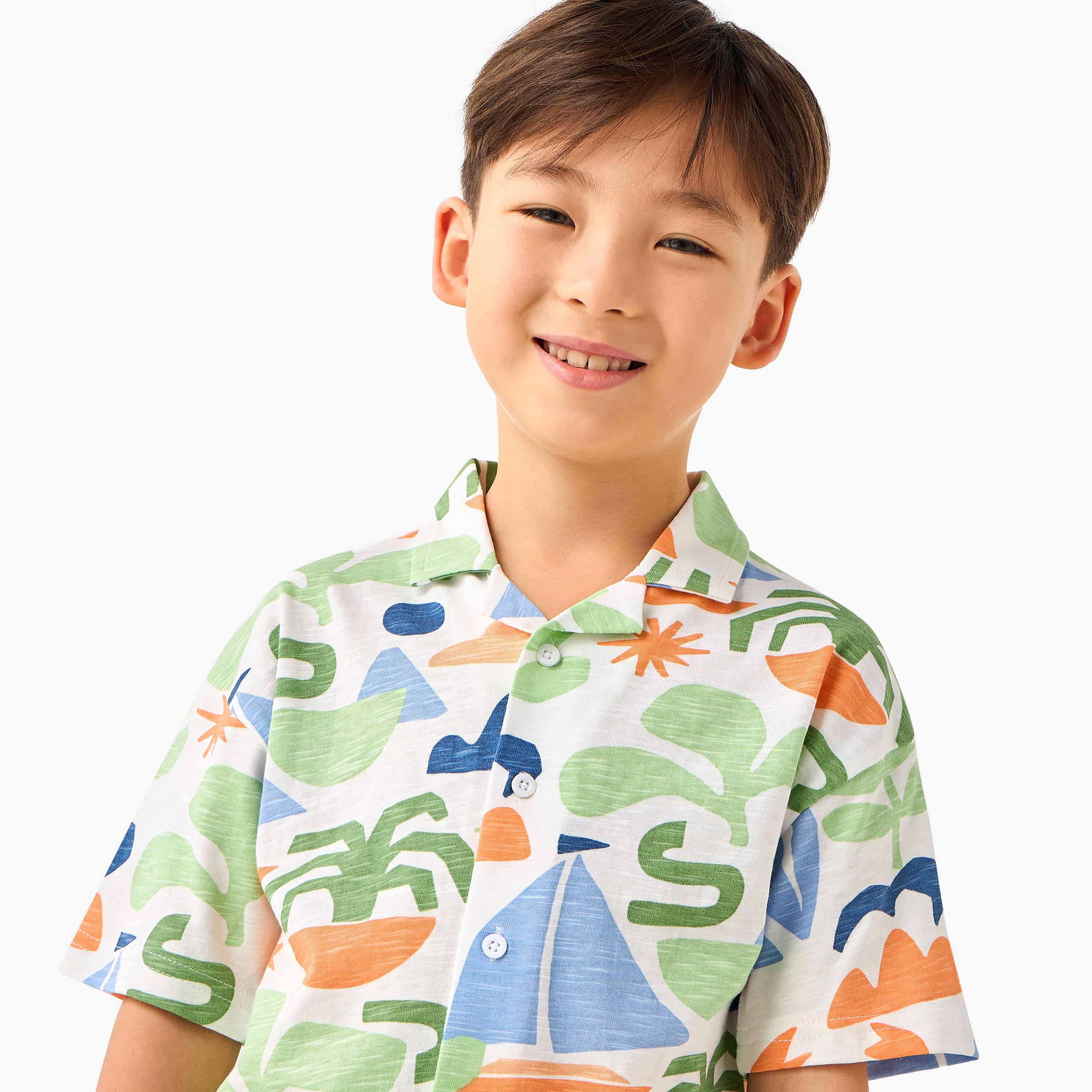 Juniors Short Sleeves Shirt with Print-boys-clothing-shirts-image-4