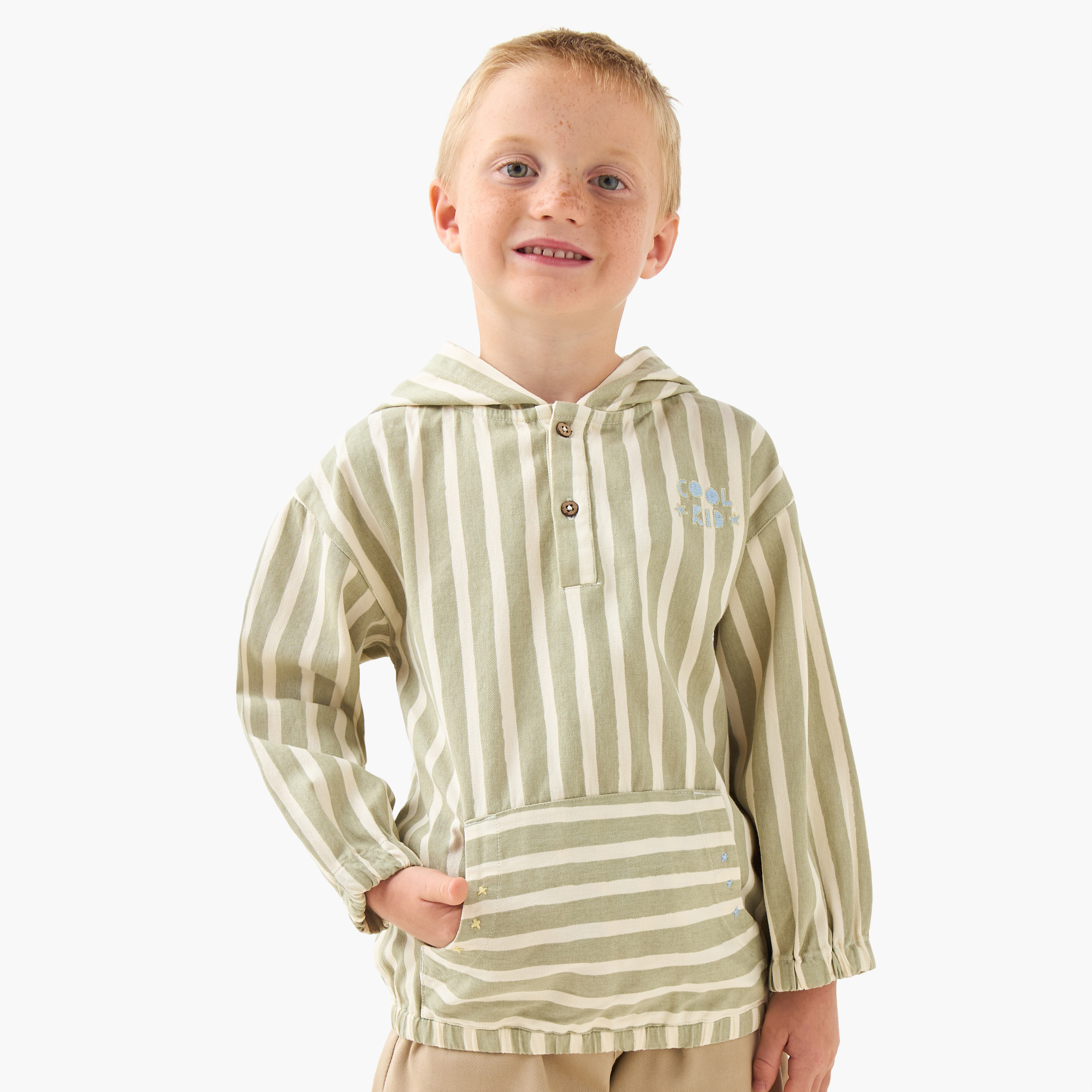 Juniors Long Sleeves Shirt with Hood-boys-clothing-shirts-image-1