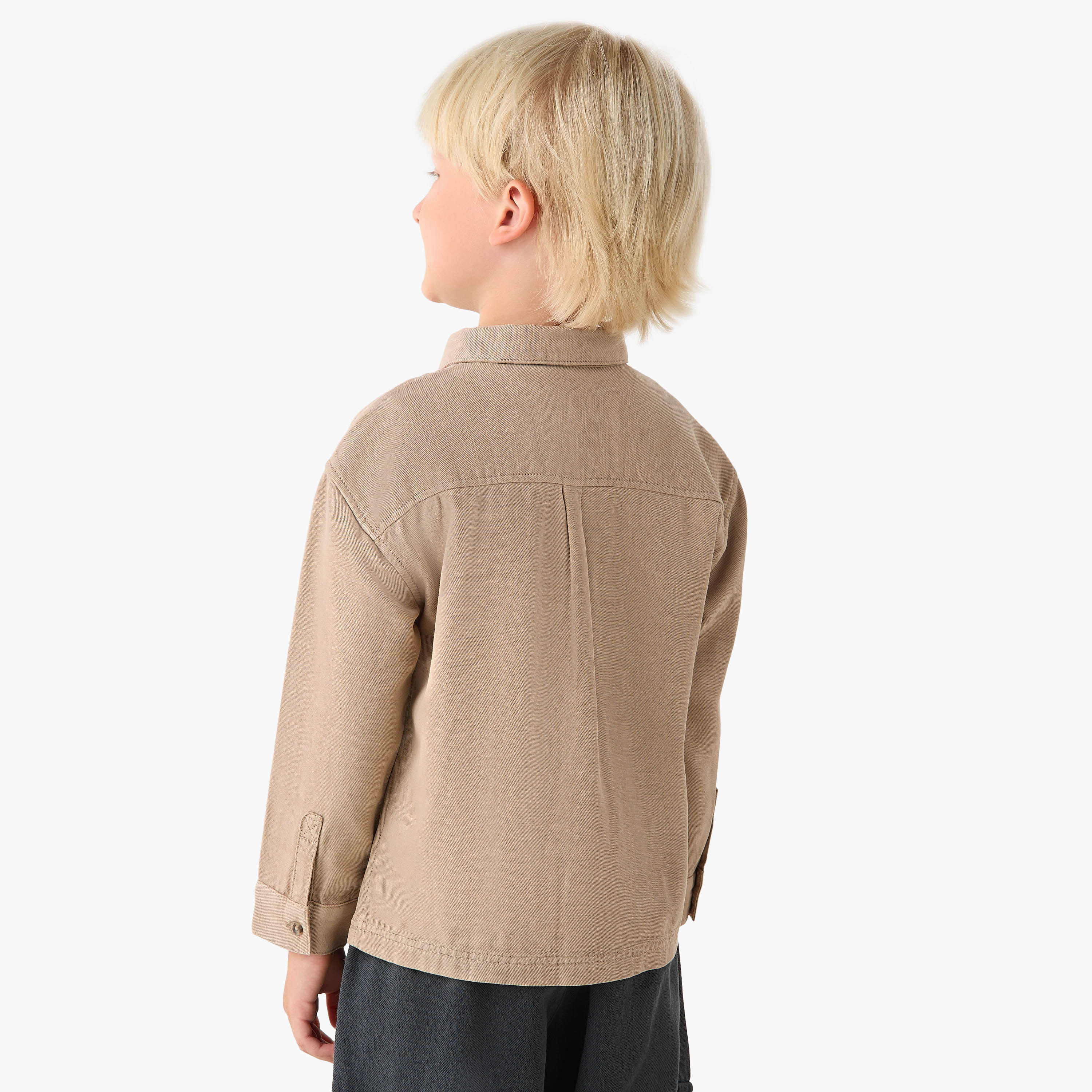 Juniors Long Sleeves Shirt with Chest Pocket-boys-clothing-shirts-image-3