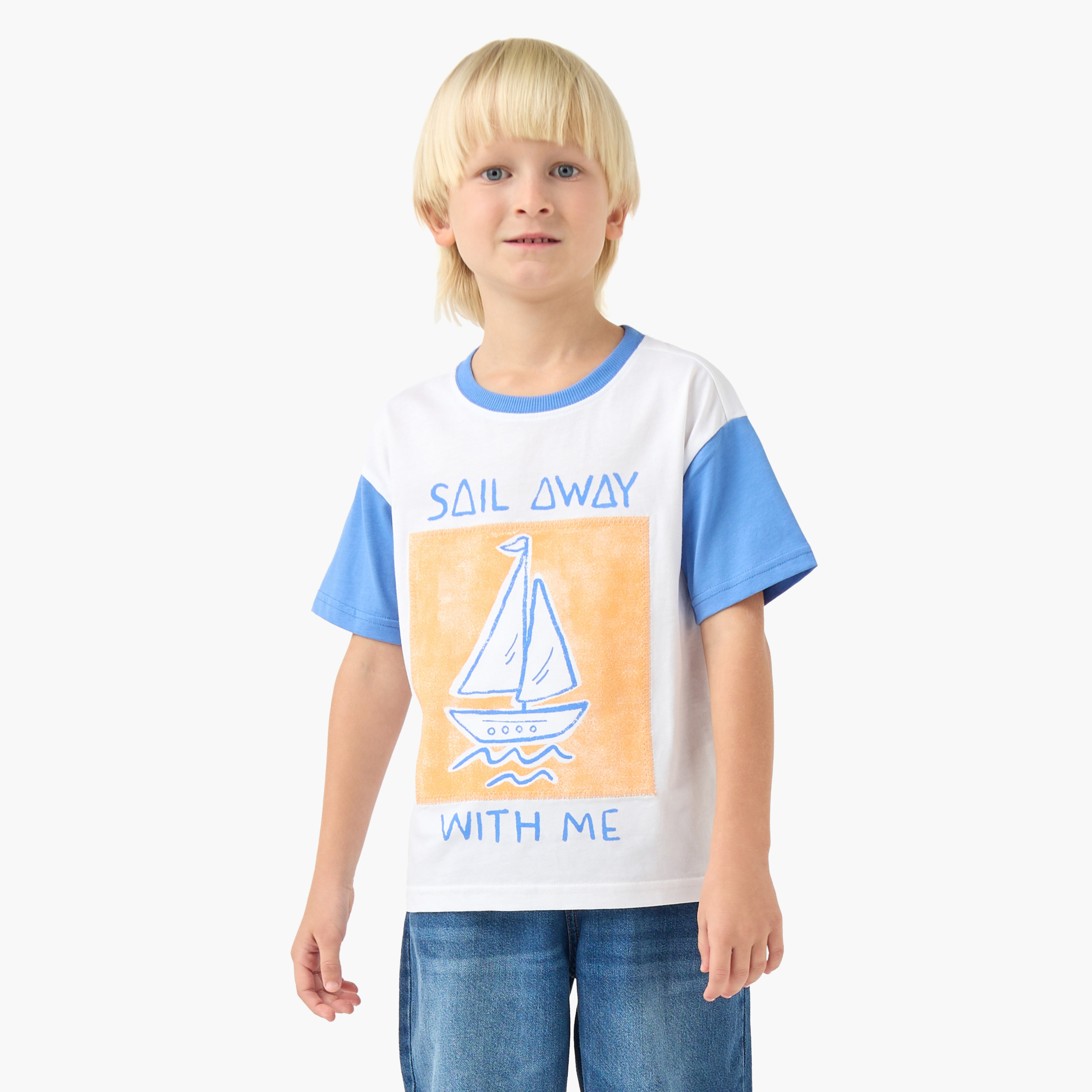 Pack of 2 Juniors Short Sleeve T-shirt with Print-boys-clothing-tshirtsandpolos-image-2