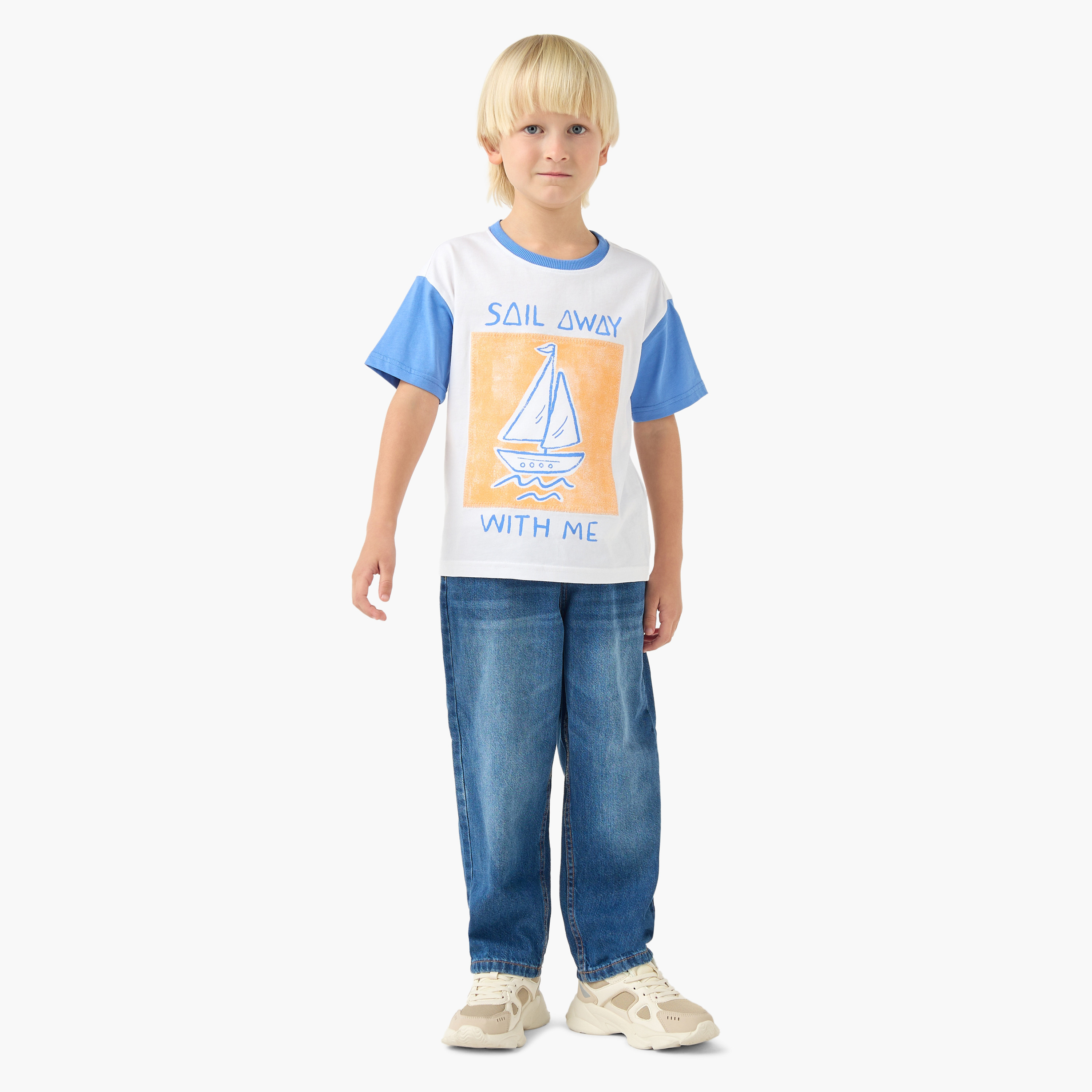 Pack of 2 Juniors Short Sleeve T-shirt with Print-boys-clothing-tshirtsandpolos-image-3