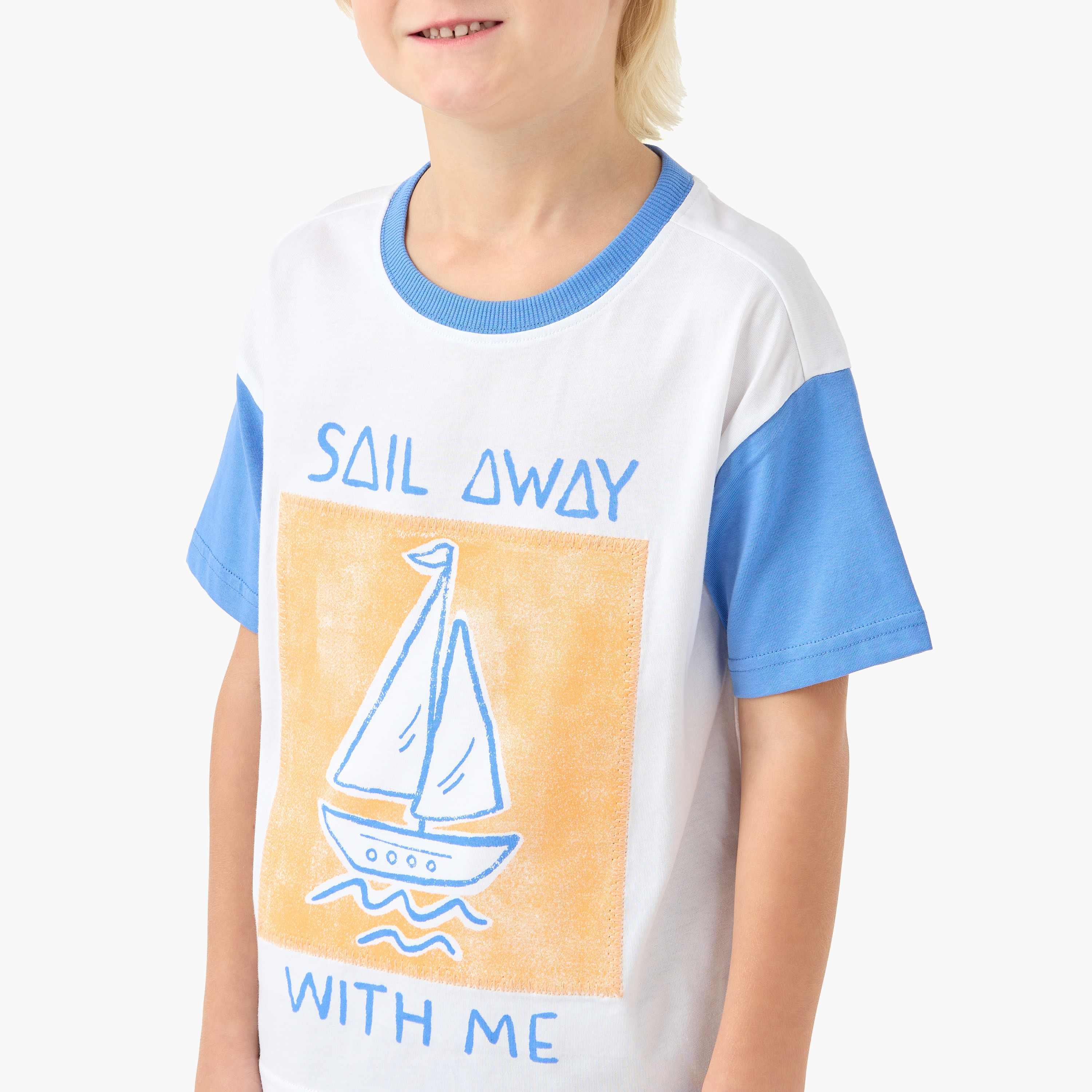 Pack of 2 Juniors Short Sleeve T-shirt with Print-boys-clothing-tshirtsandpolos-image-5