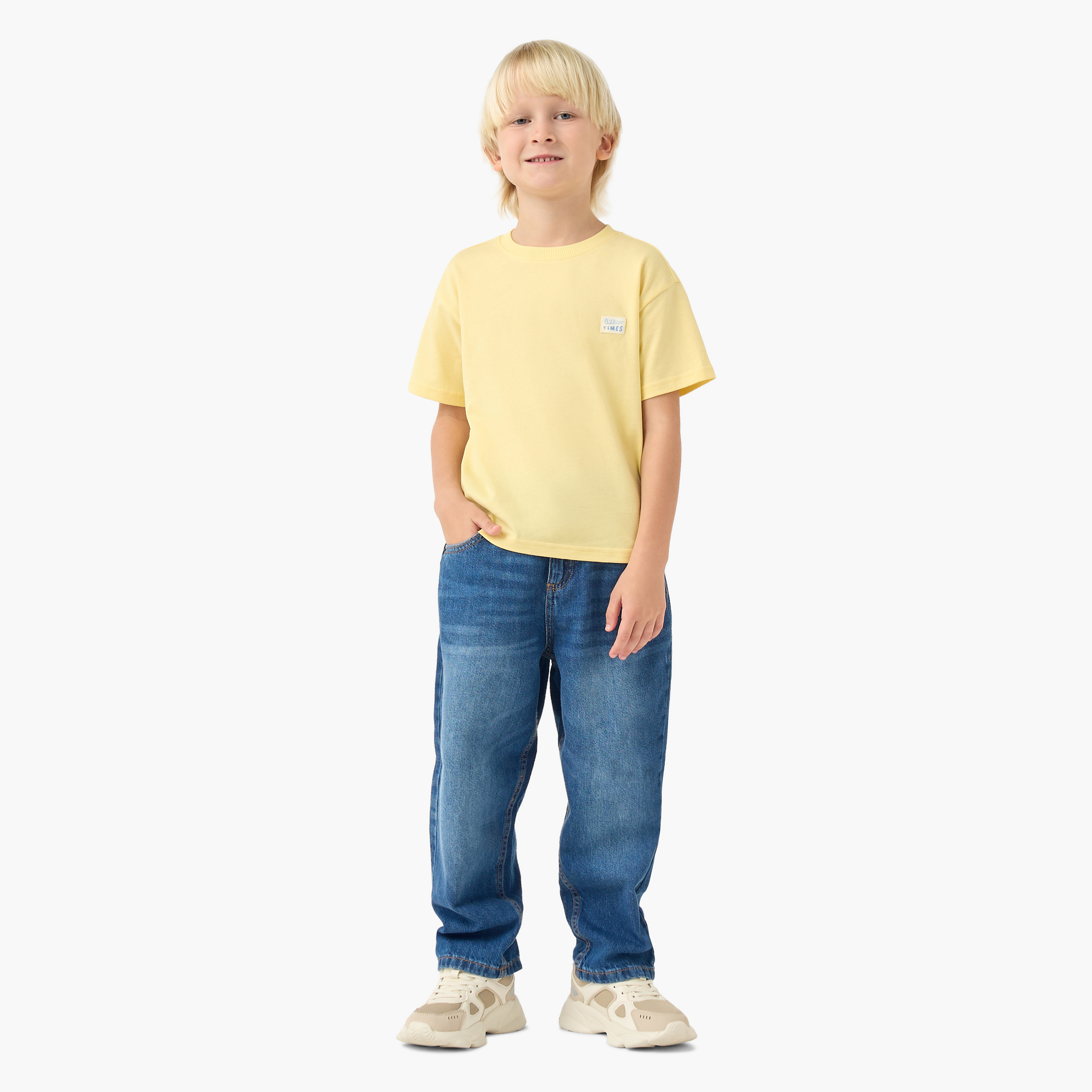 Pack of 2 Juniors Crew Neck Short Sleeves T-shirt with Assorted Design-boys-clothing-tshirtsandpolos-image-2
