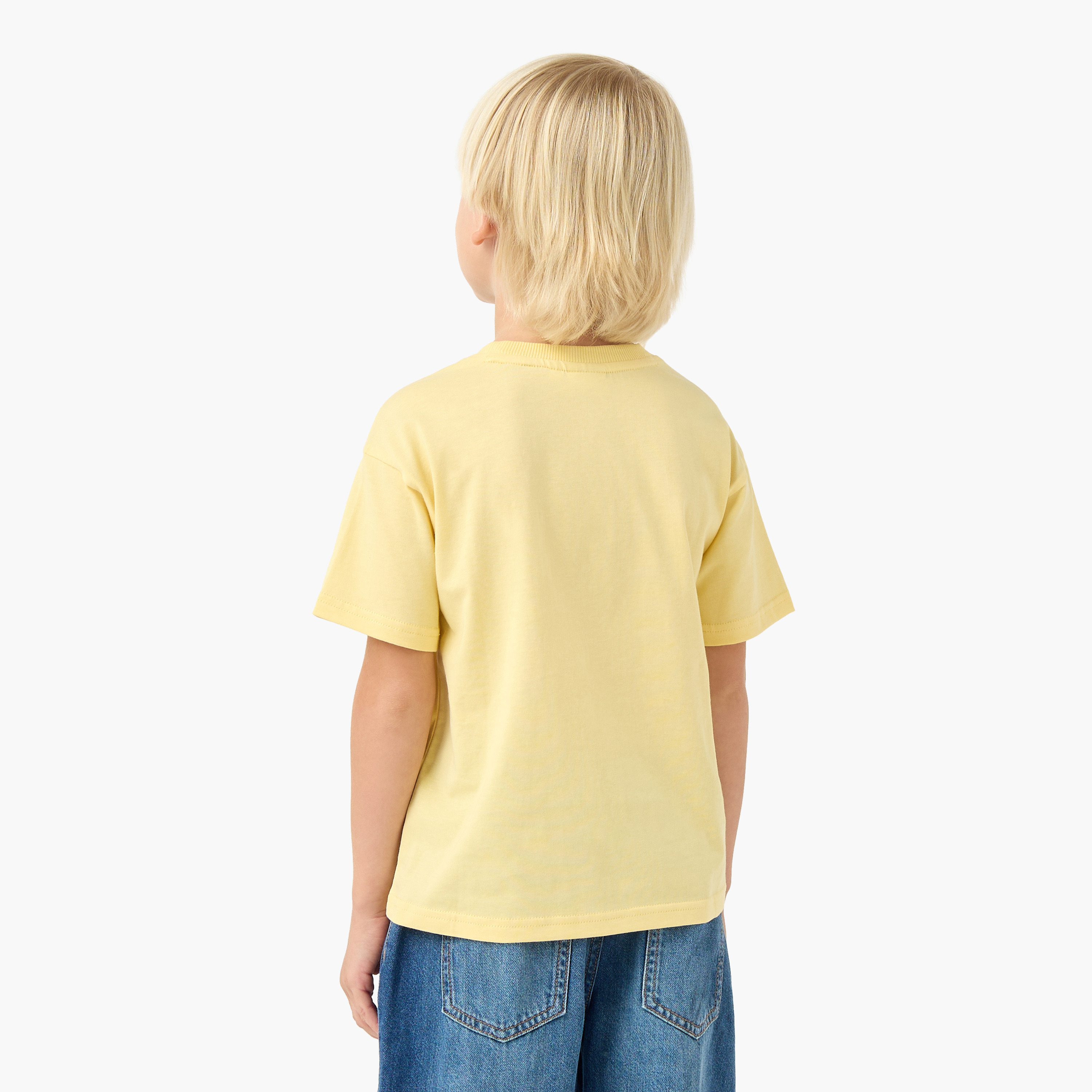 Pack of 2 Juniors Crew Neck Short Sleeves T-shirt with Assorted Design-boys-clothing-tshirtsandpolos-image-3