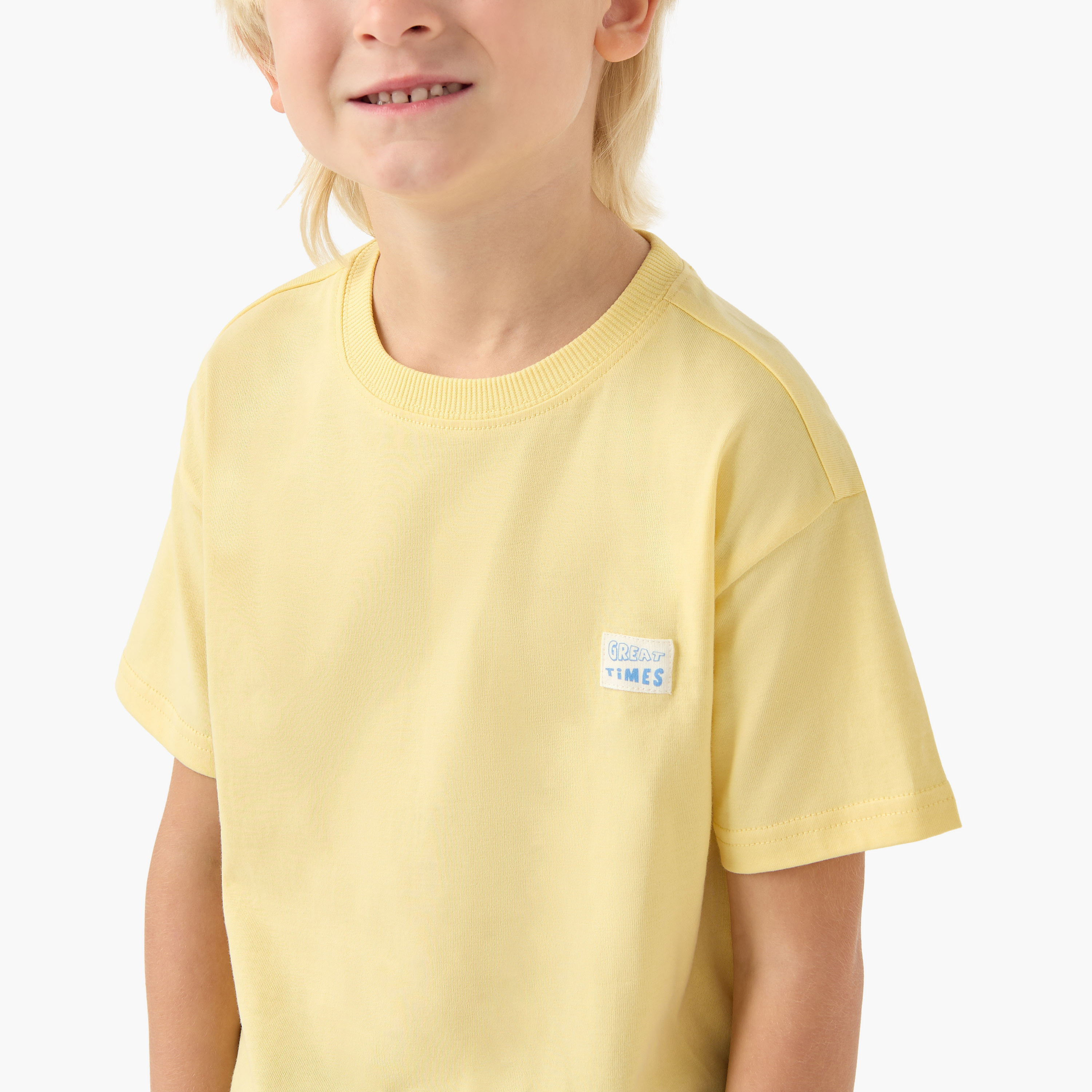 Pack of 2 Juniors Crew Neck Short Sleeves T-shirt with Assorted Design-boys-clothing-tshirtsandpolos-image-4