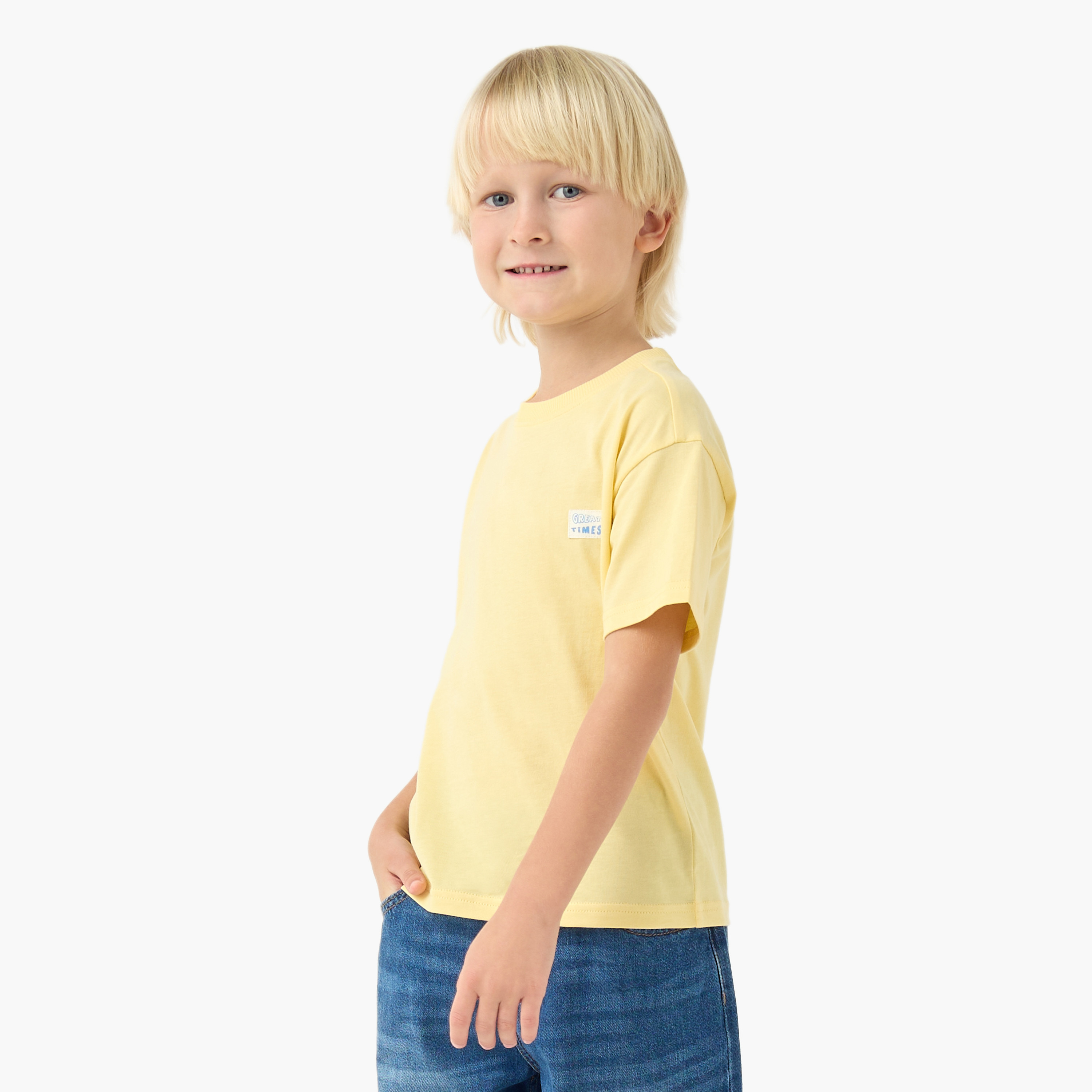 Pack of 2 Juniors Crew Neck Short Sleeves T-shirt with Assorted Design-boys-clothing-tshirtsandpolos-image-7