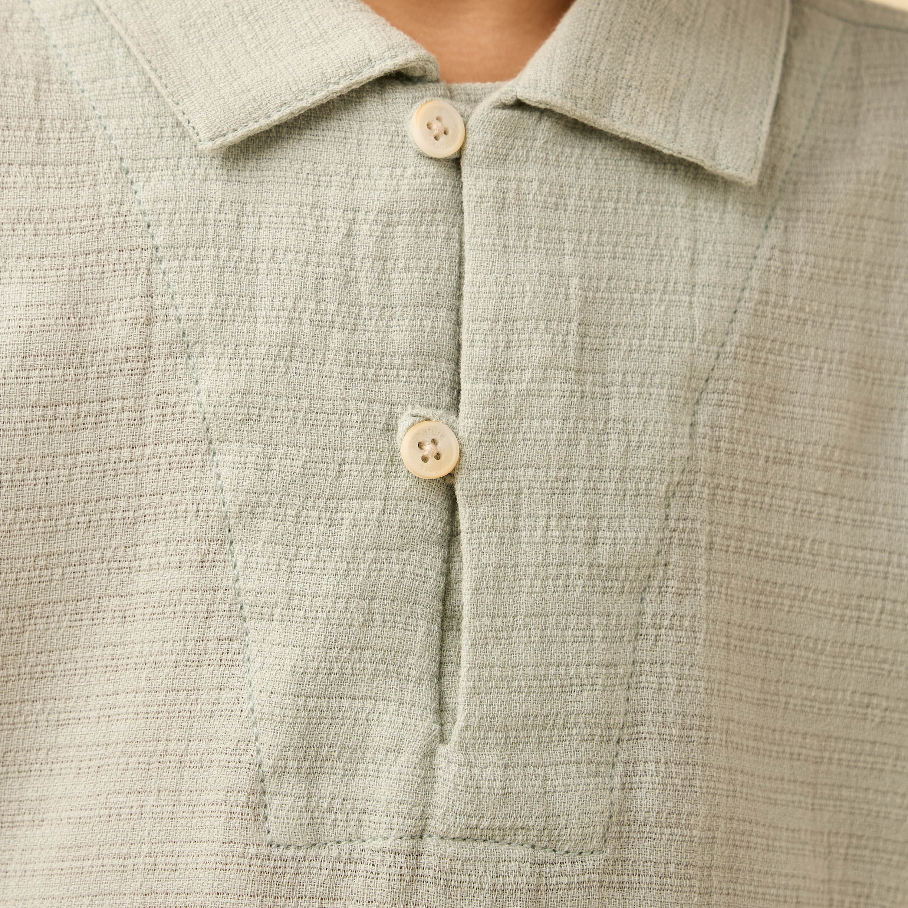 Juniors Short Sleeves Collared T-shirt with Textured Design-boys-clothing-tshirtsandpolos-image-7