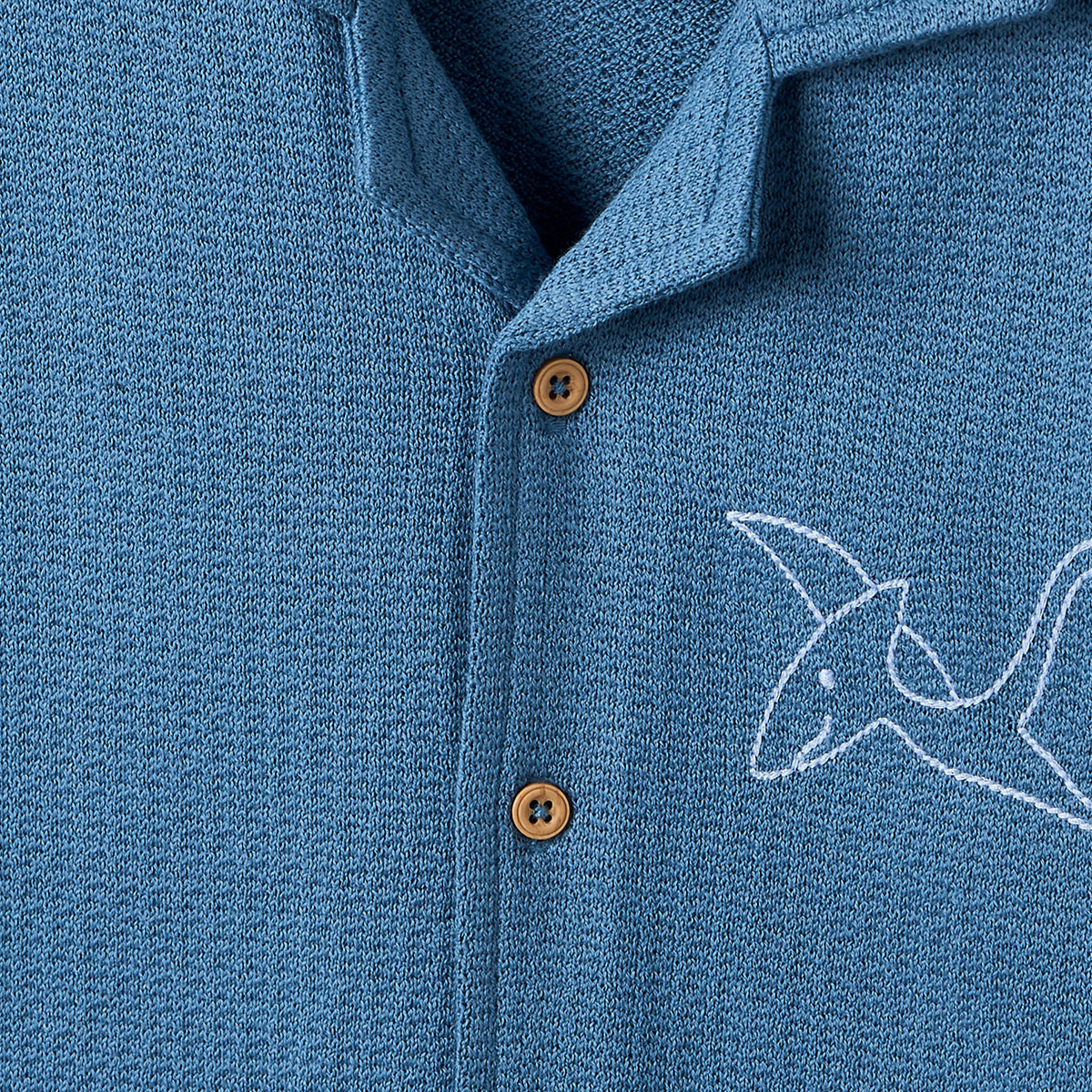 Juniors Short Sleeves Shirt with Dinosaur Embroidery-boys-clothing-shirts-image-4
