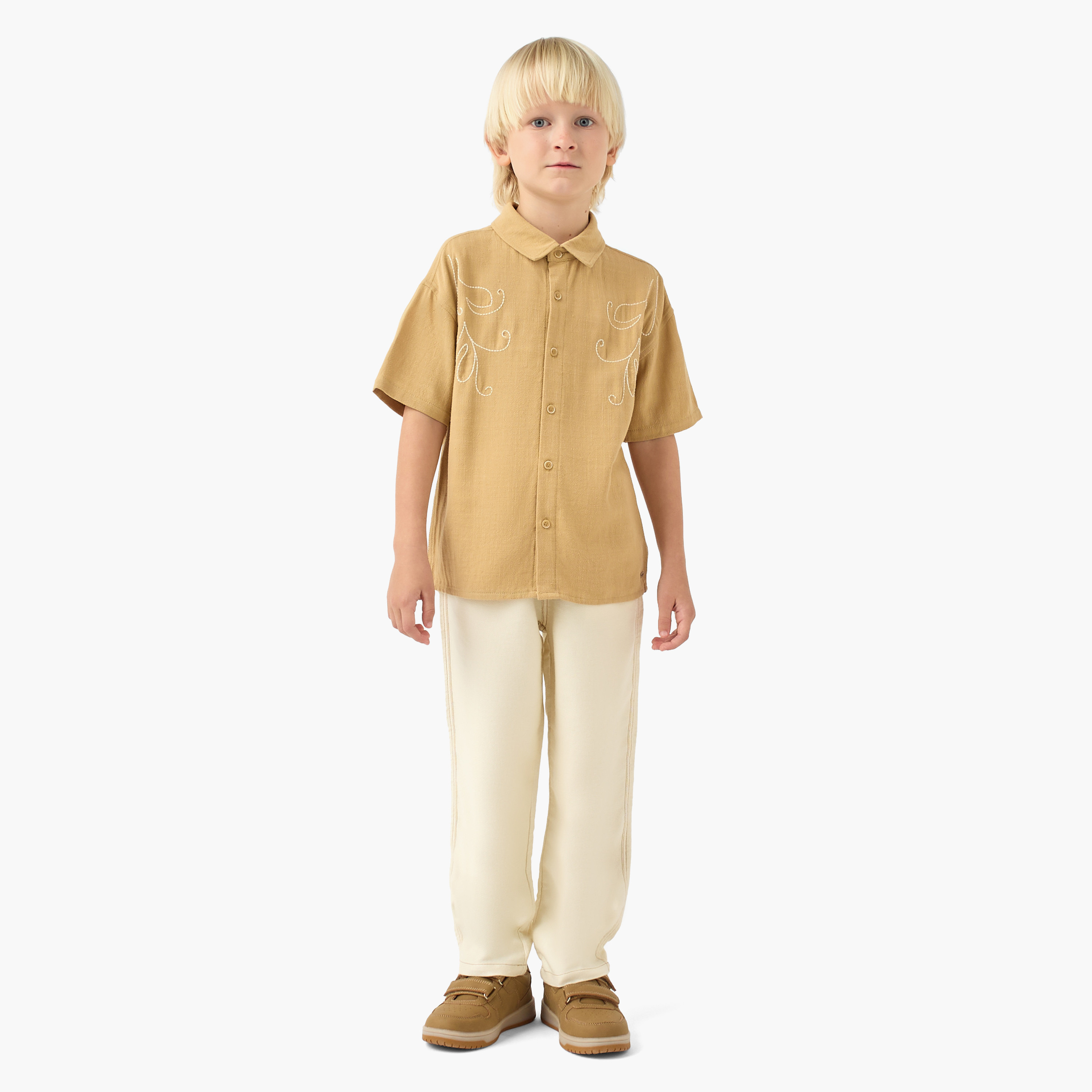 Eligo Short Sleeves Shirt with Embroidery-boys-clothing-shirts-image-2