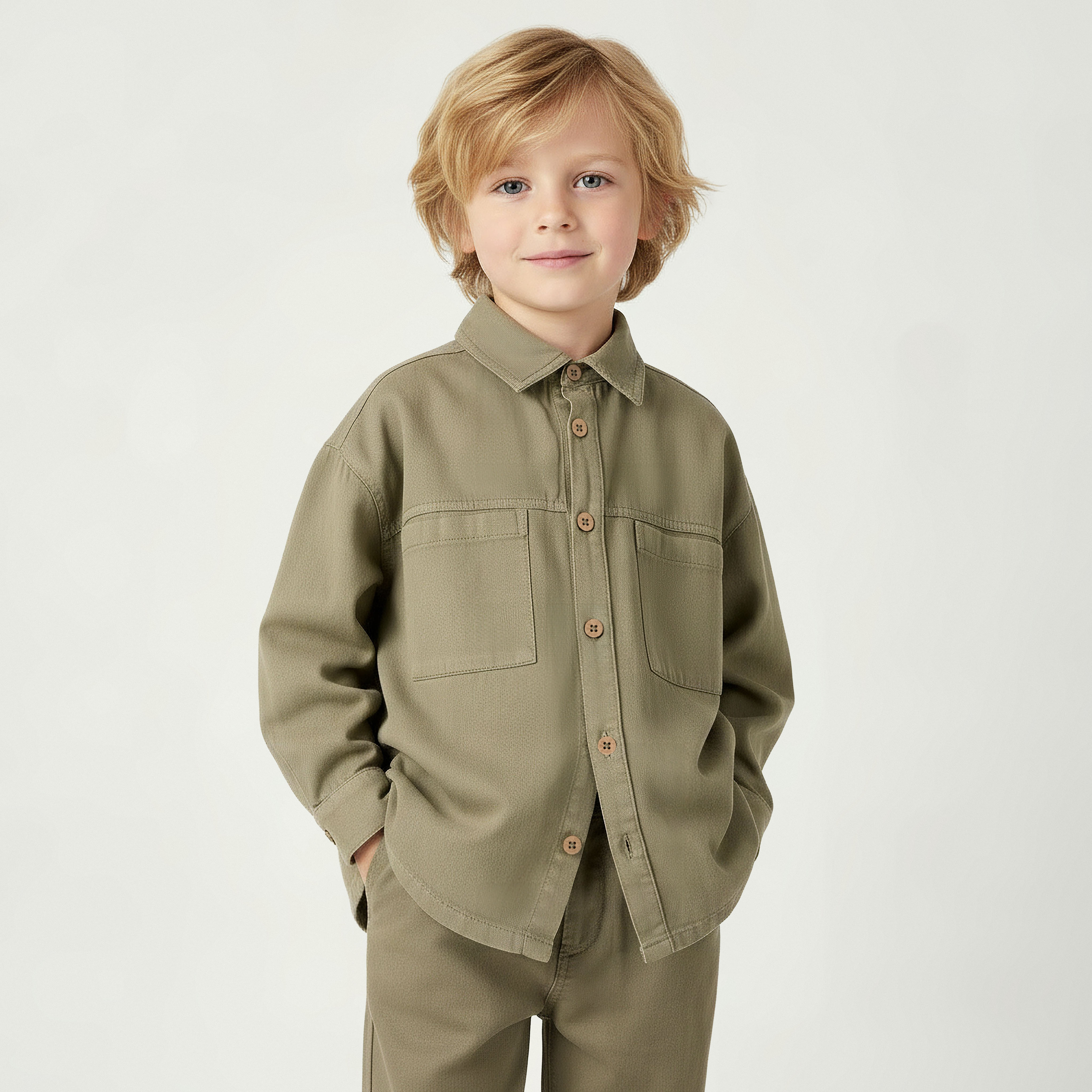 Juniors Long Sleeve Shirt with Pockets-boys-clothing-shirts-image-1