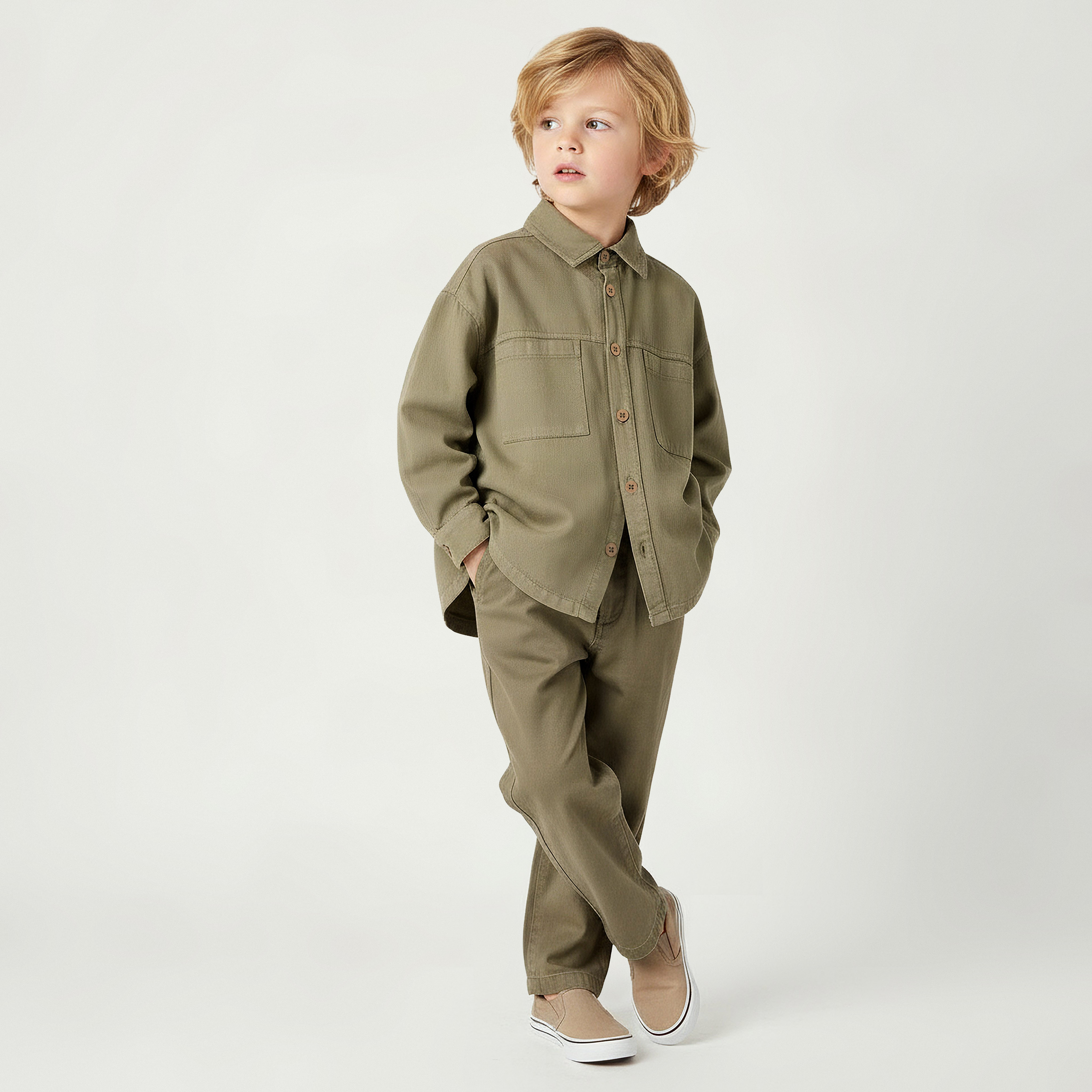 Juniors Long Sleeve Shirt with Pockets-boys-clothing-shirts-image-2