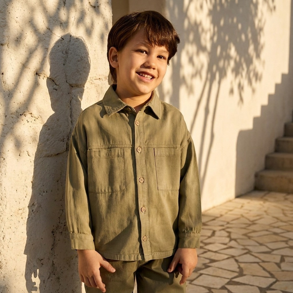 Juniors Long Sleeve Shirt with Pockets-boys-clothing-shirts-image-1