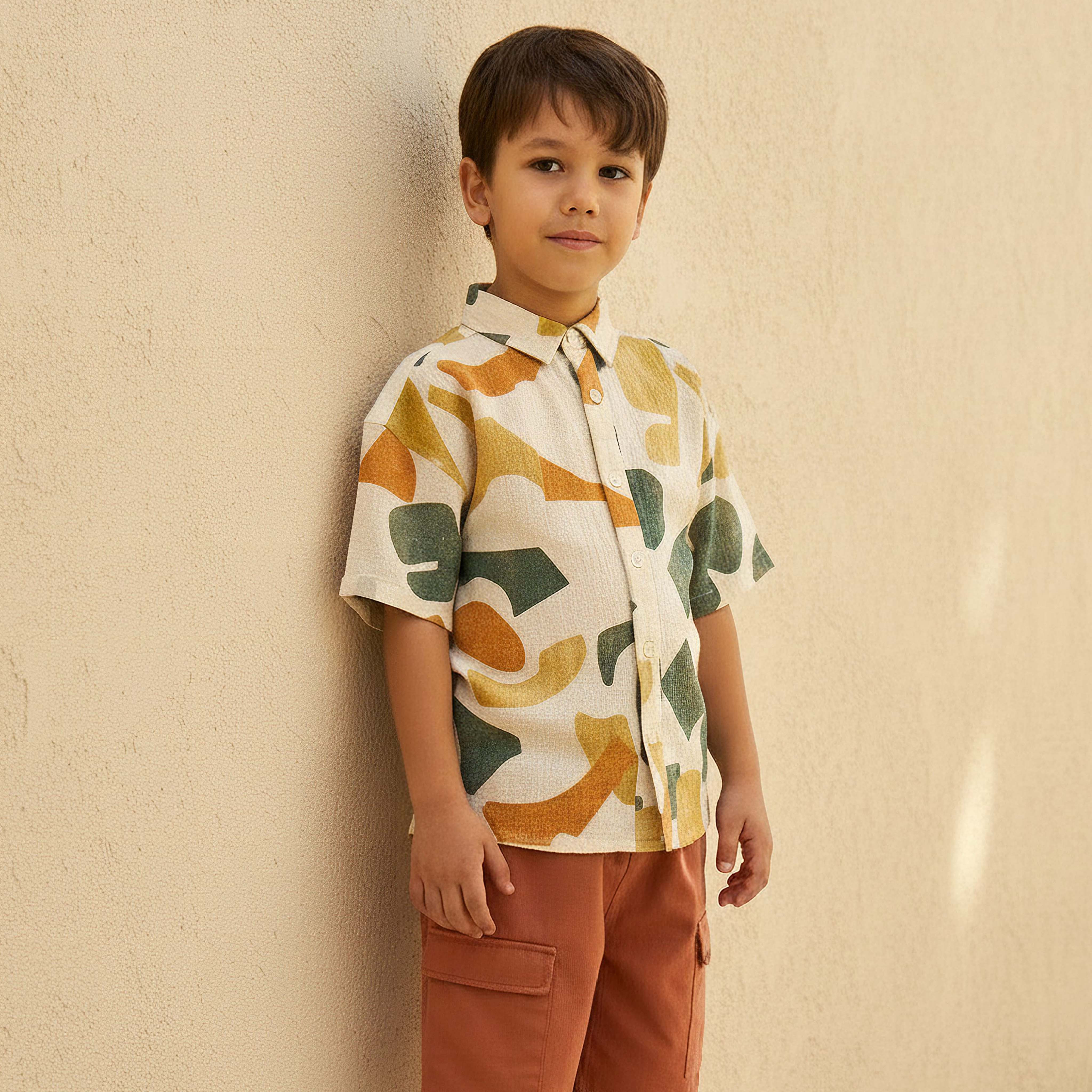 Juniors Short Sleeves Shirt with Print-boys-clothing-shirts-image-1