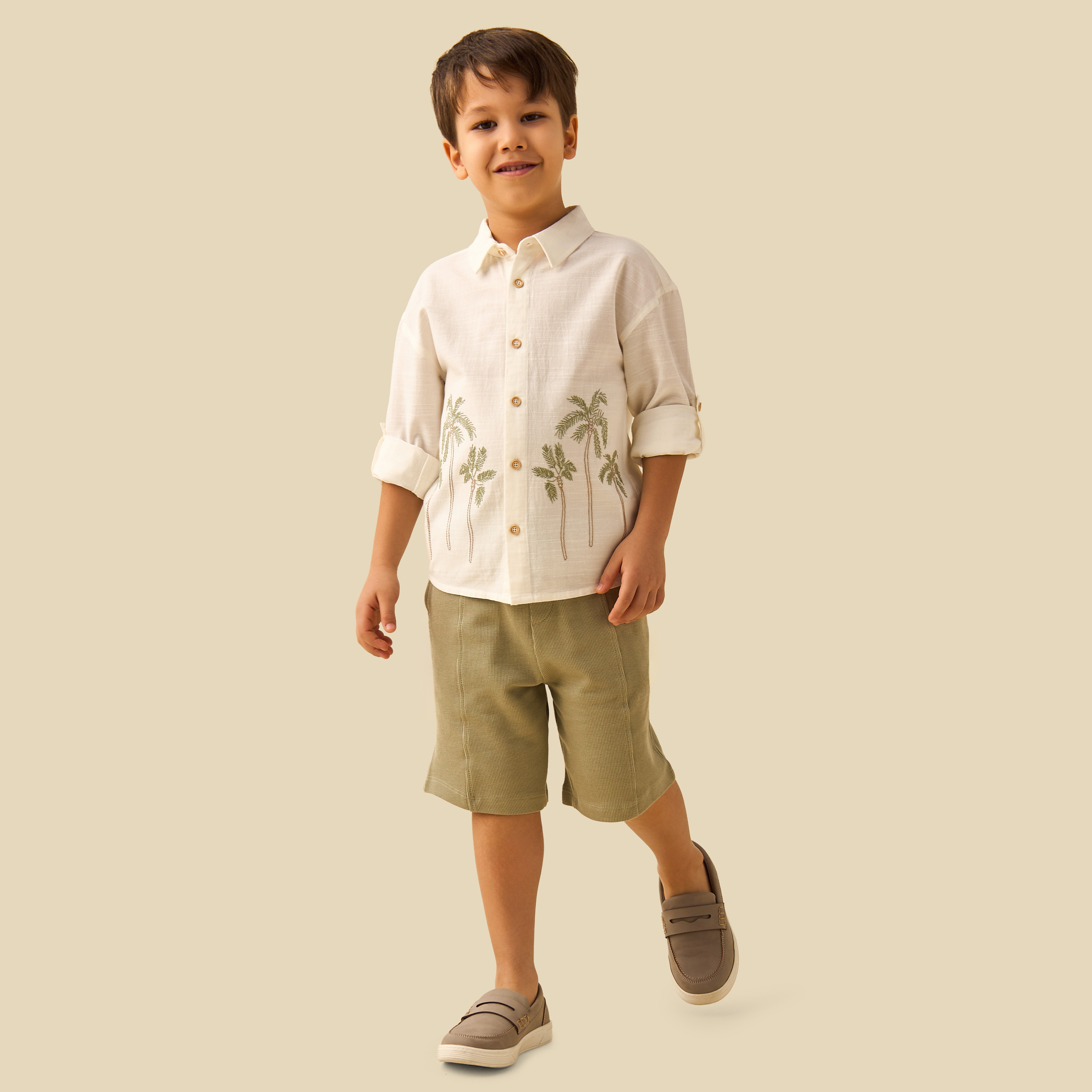 Juniors Long Sleeves Shirt with Palm Tree Embroidery-boys-clothing-shirts-image-2
