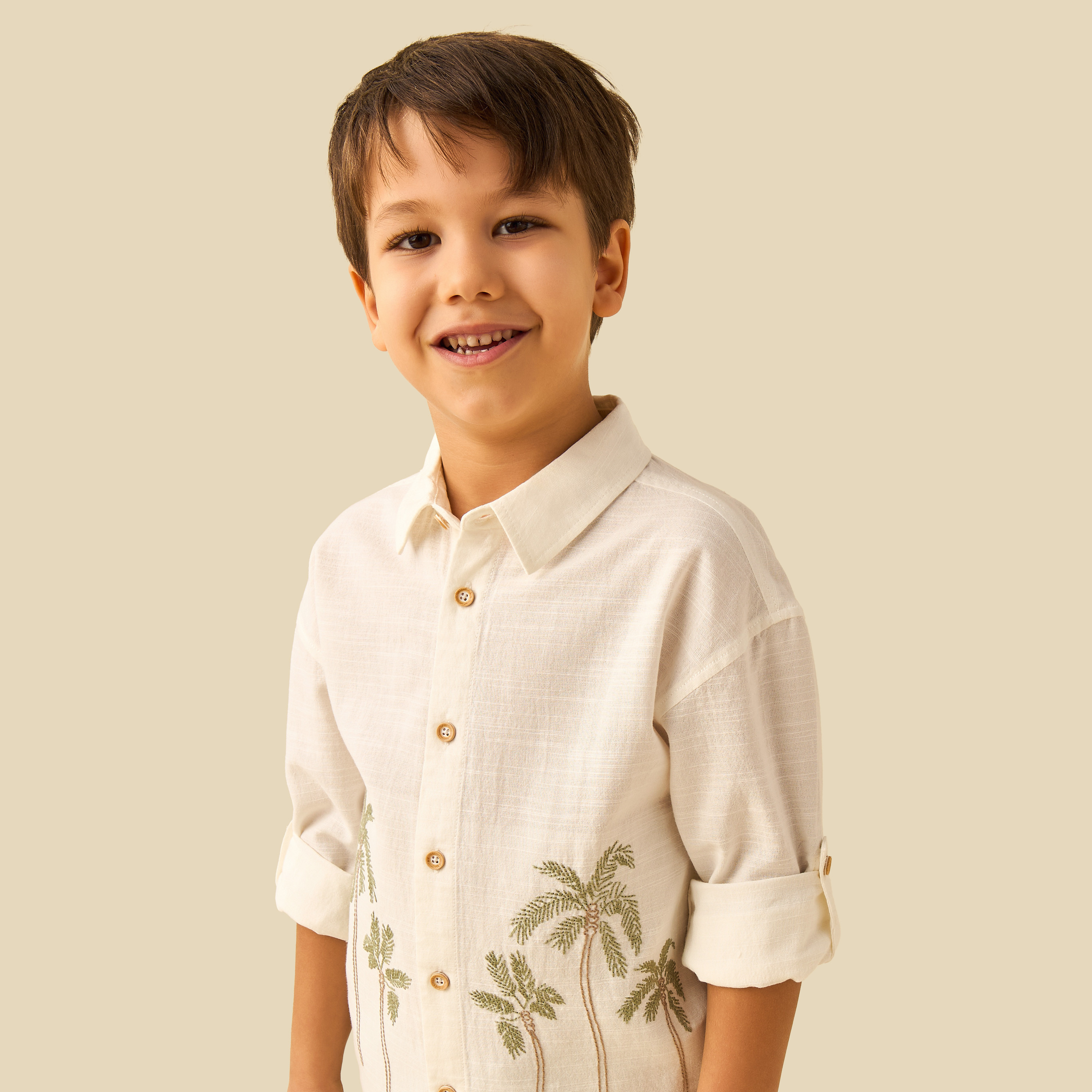 Juniors Long Sleeves Shirt with Palm Tree Embroidery-boys-clothing-shirts-image-4