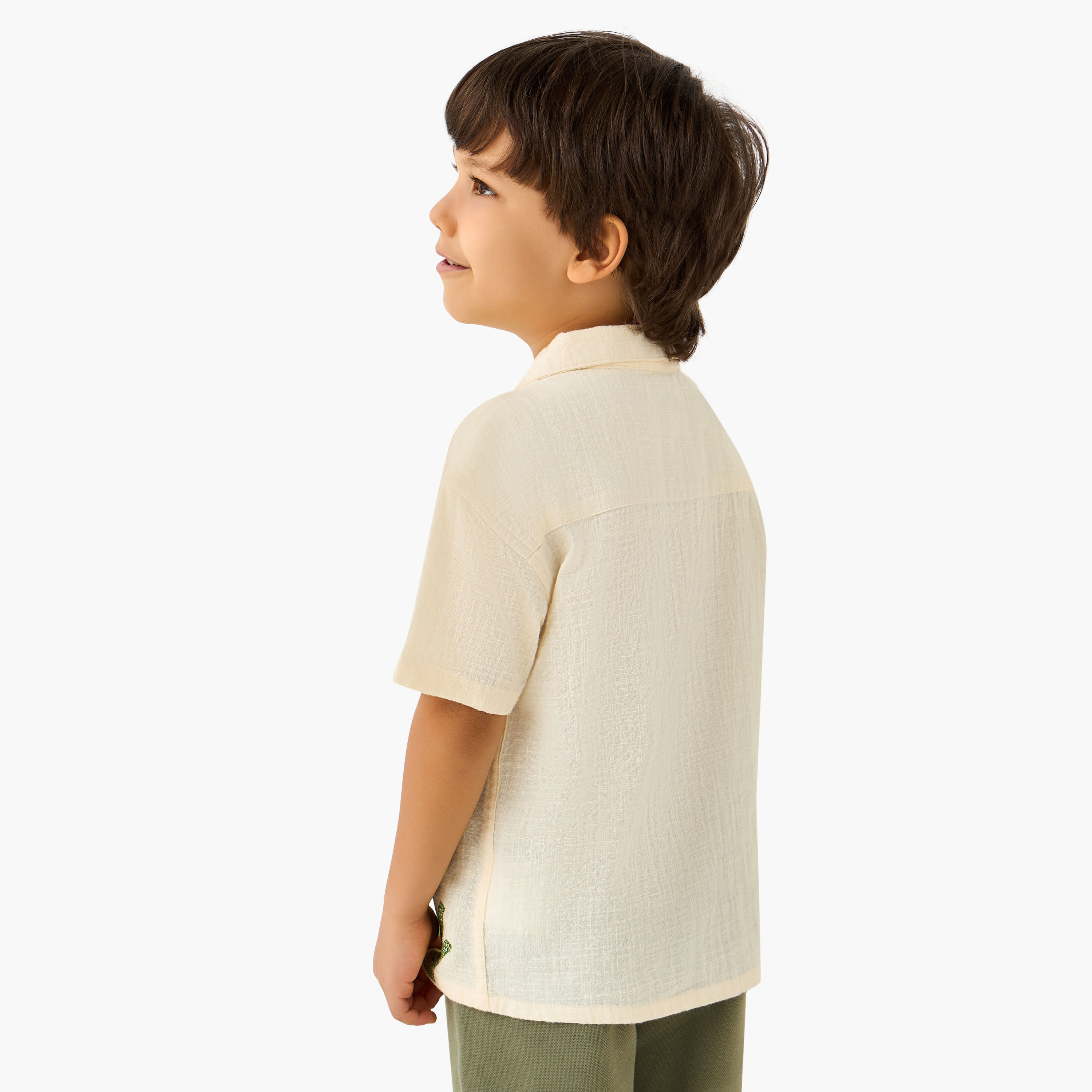 Juniors Short Sleeve Shirt with Applique-boys-clothing-shirts-image-3