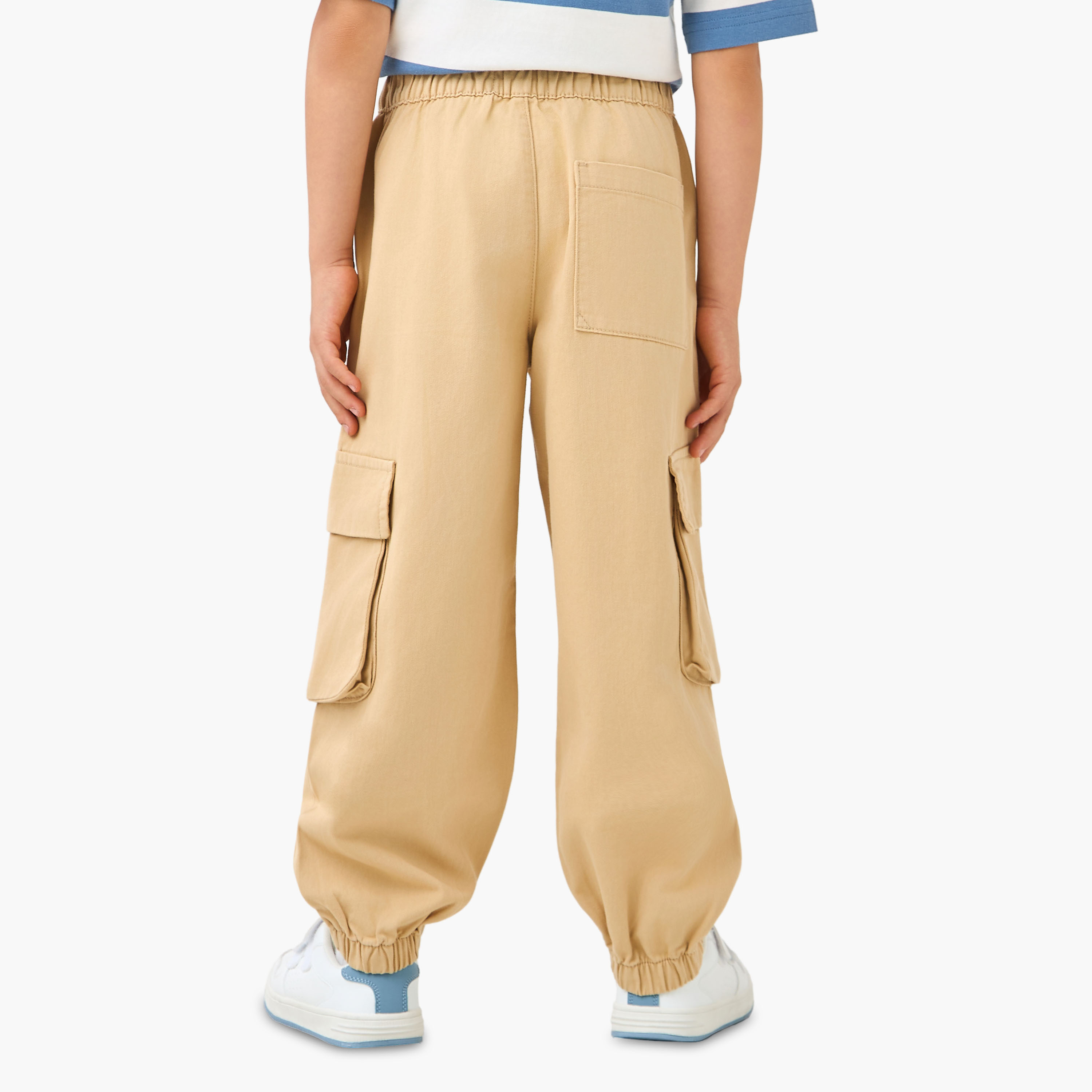 Juniors Elasticated Waist Cargo Joggers-boys-clothing-bottoms-joggersandtrackpants-image-3