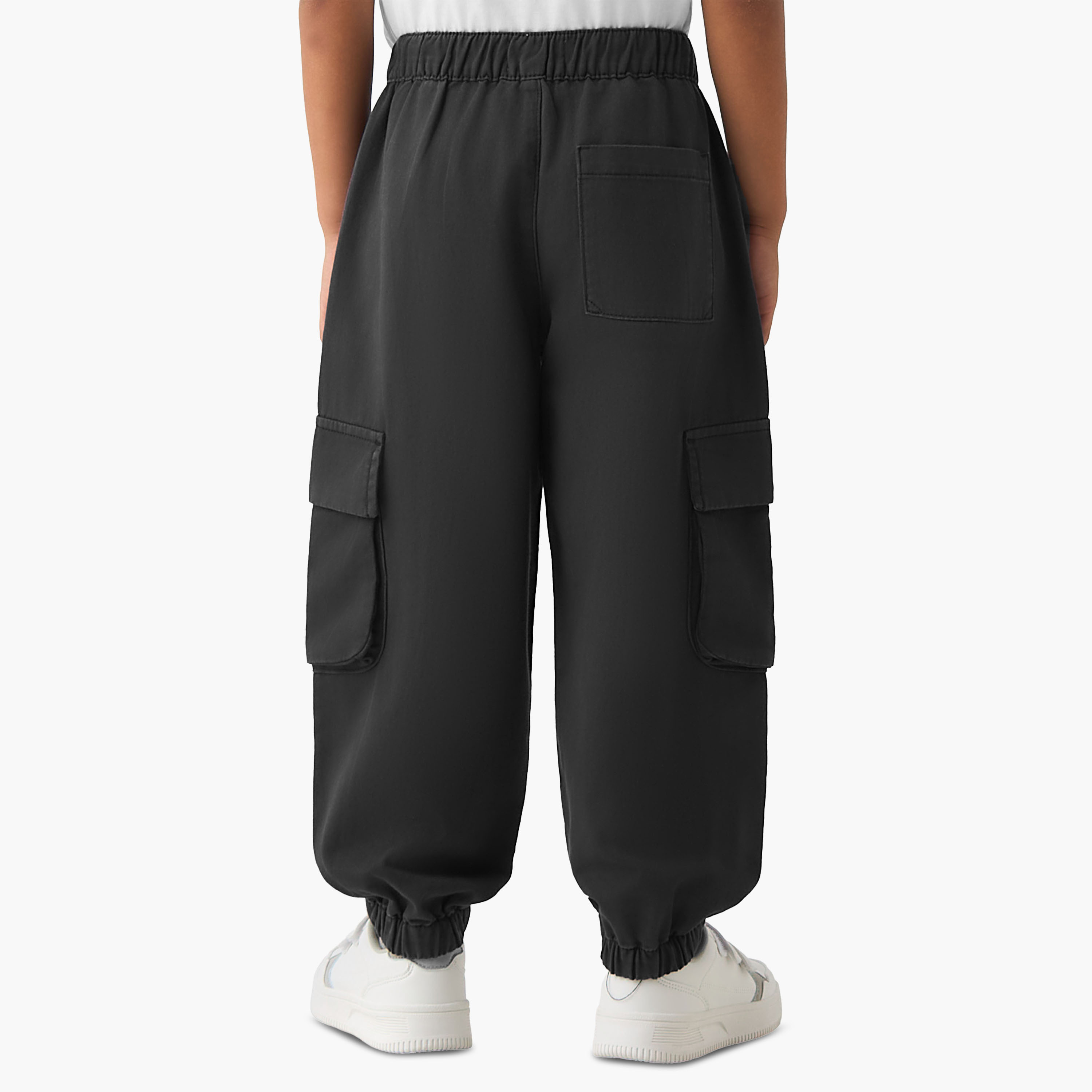 Juniors Elasticated Waist Cargo Joggers with Pockets-boys-clothing-bottoms-joggersandtrackpants-image-3