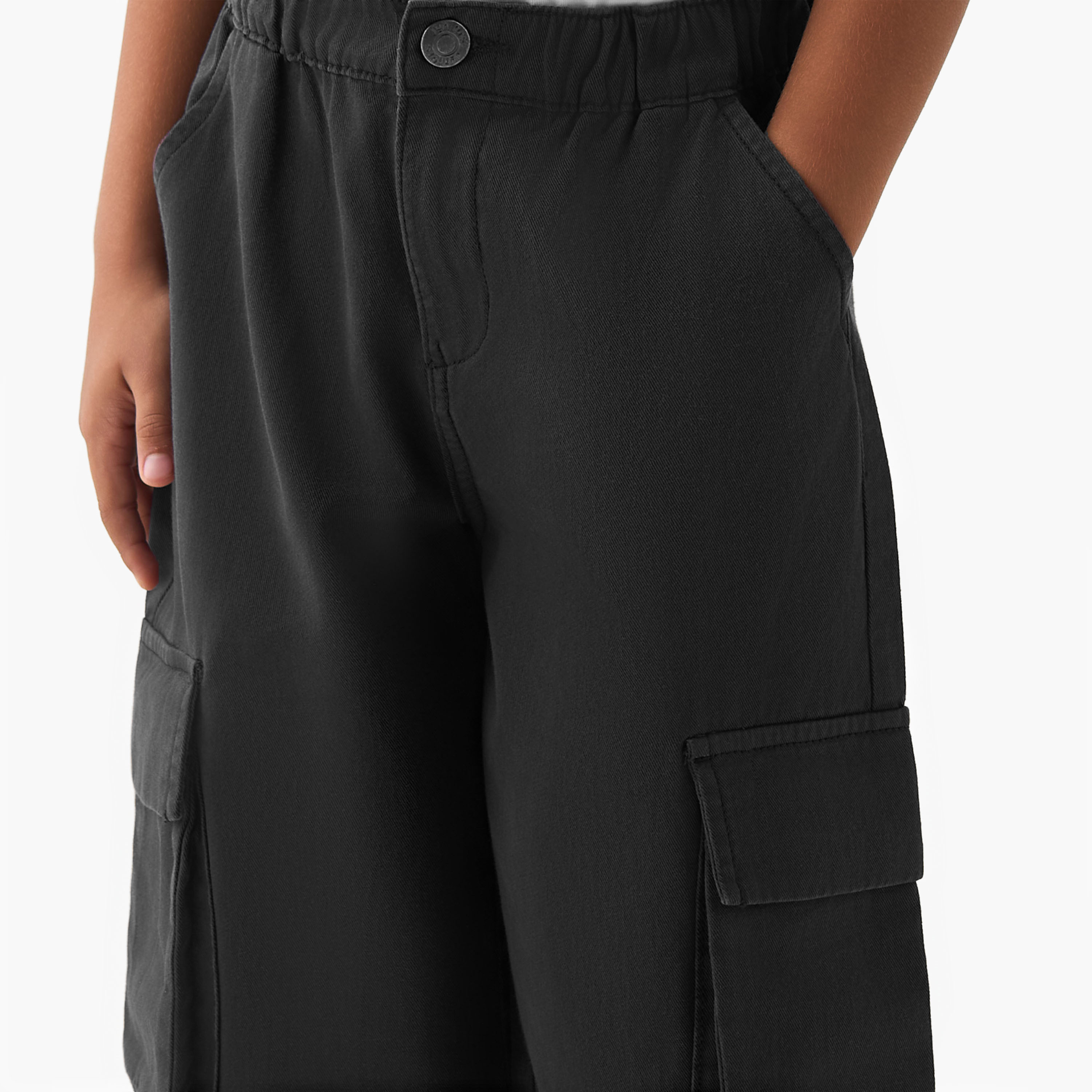 Juniors Elasticated Waist Cargo Joggers with Pockets-boys-clothing-bottoms-joggersandtrackpants-image-4