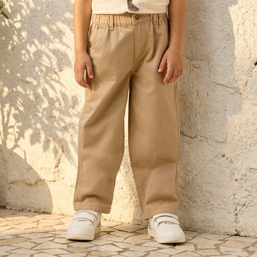 Juniors  Loose Fit Trousers with Elasticated Waist-boys-clothing-bottoms-trousers-image-1