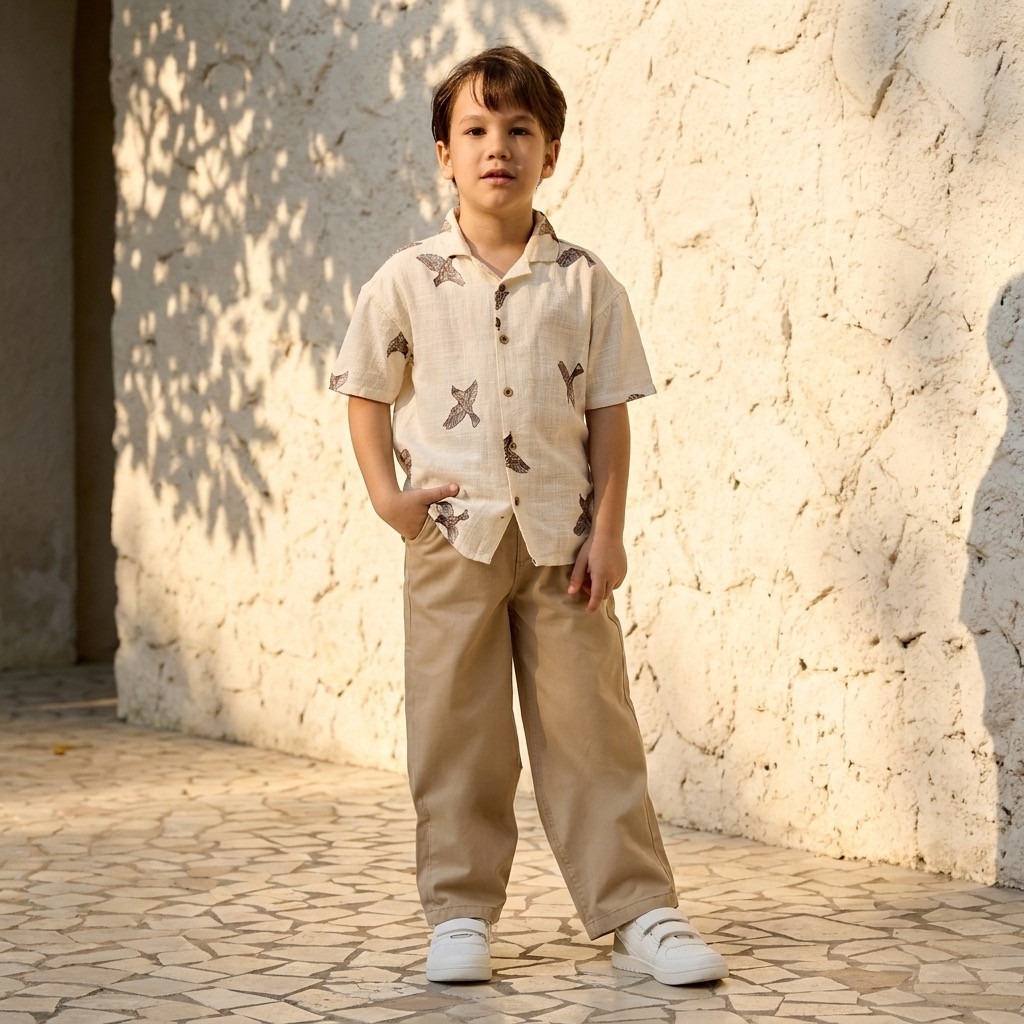 Juniors  Loose Fit Trousers with Elasticated Waist-boys-clothing-bottoms-trousers-image-2