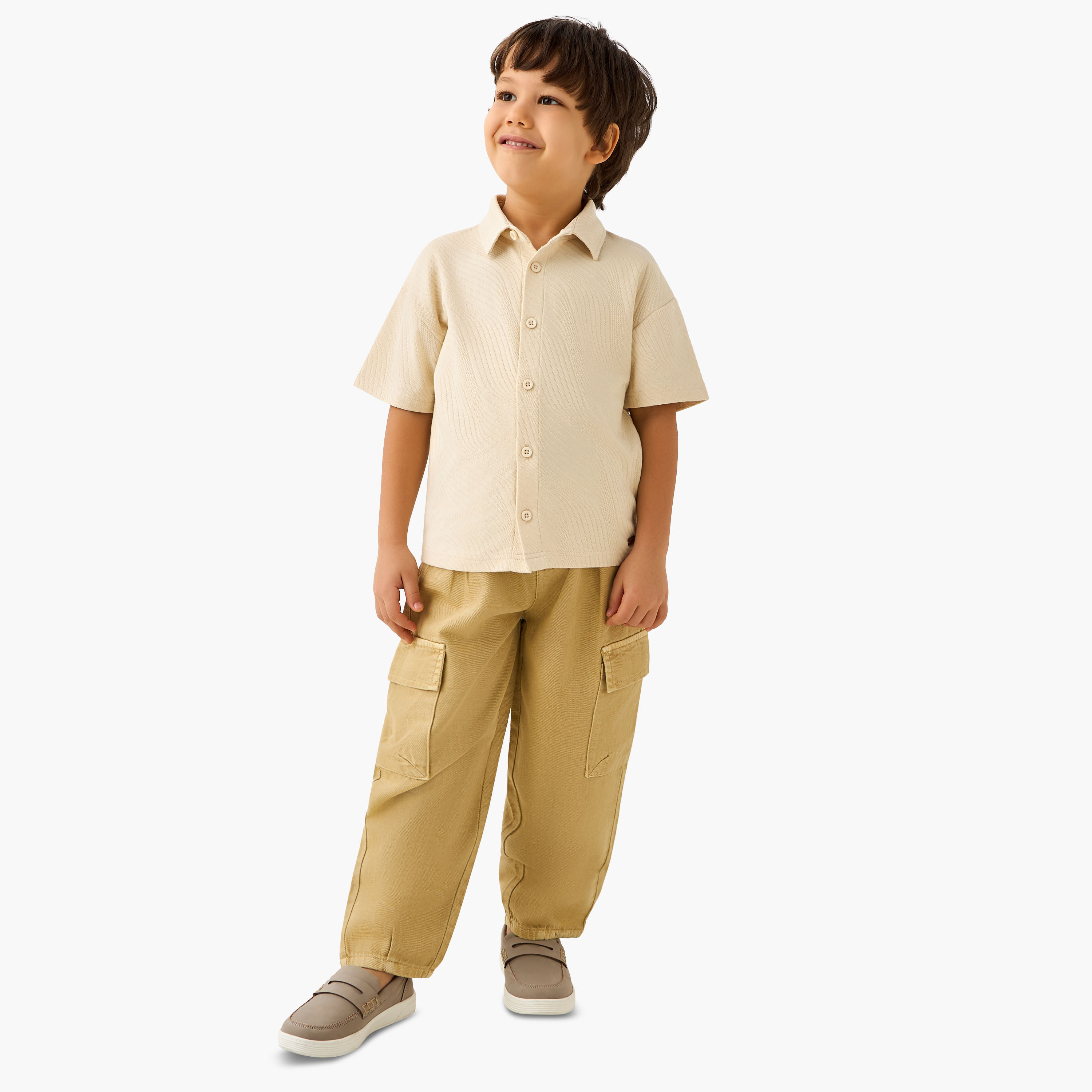 Juniors Trousers with Pockets, Buttoned Waist-boys-clothing-bottoms-trousers-image-4