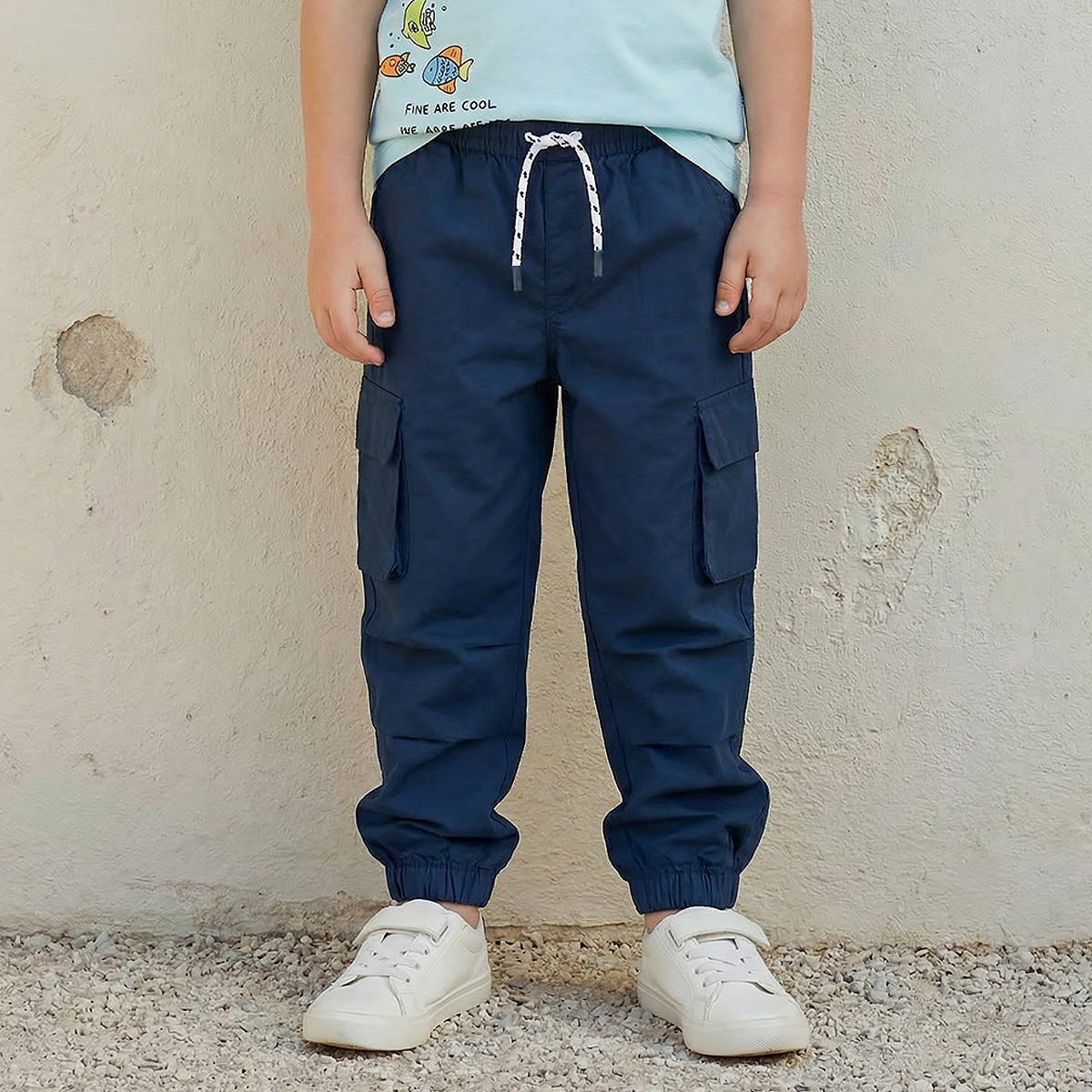 Juniors Trousers with Pockets, Drawstring Waist-boys-clothing-bottoms-trousers-image-1