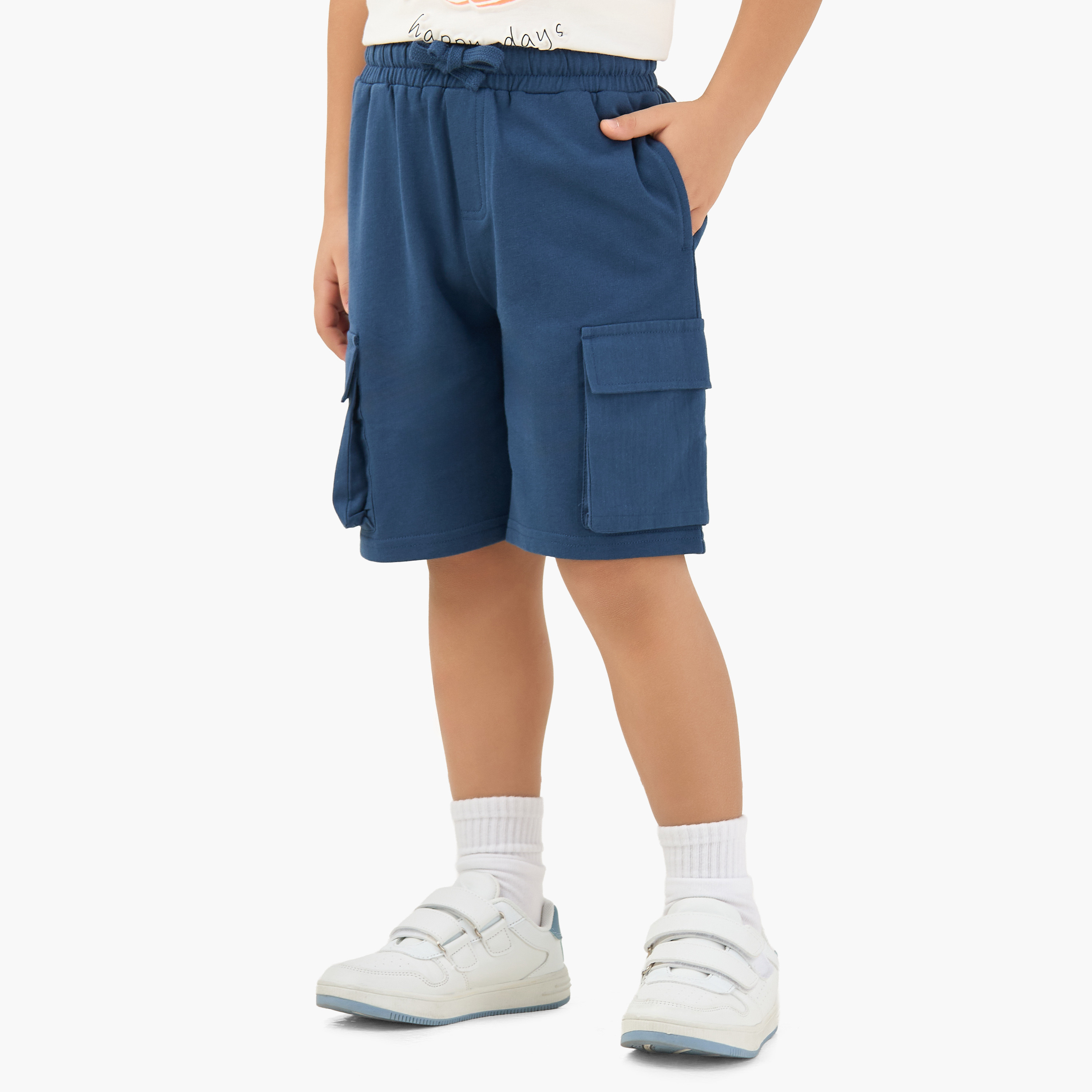 Juniors Drawstring Waist Shorts with Cargo Pockets-boys-clothing-bottoms-shorts-image-1