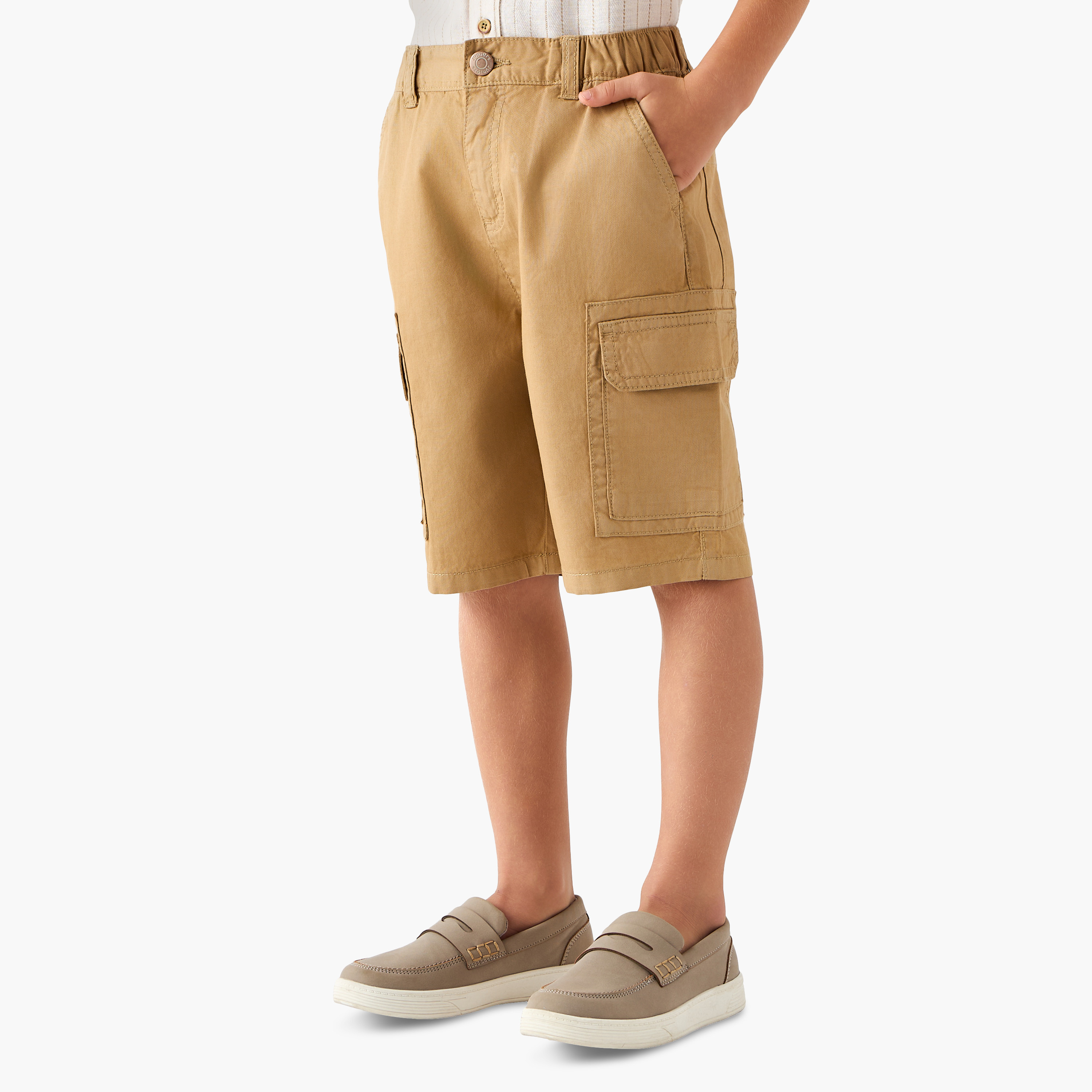 Juniors Cargo Shorts with Pockets-boys-clothing-bottoms-shorts-image-1