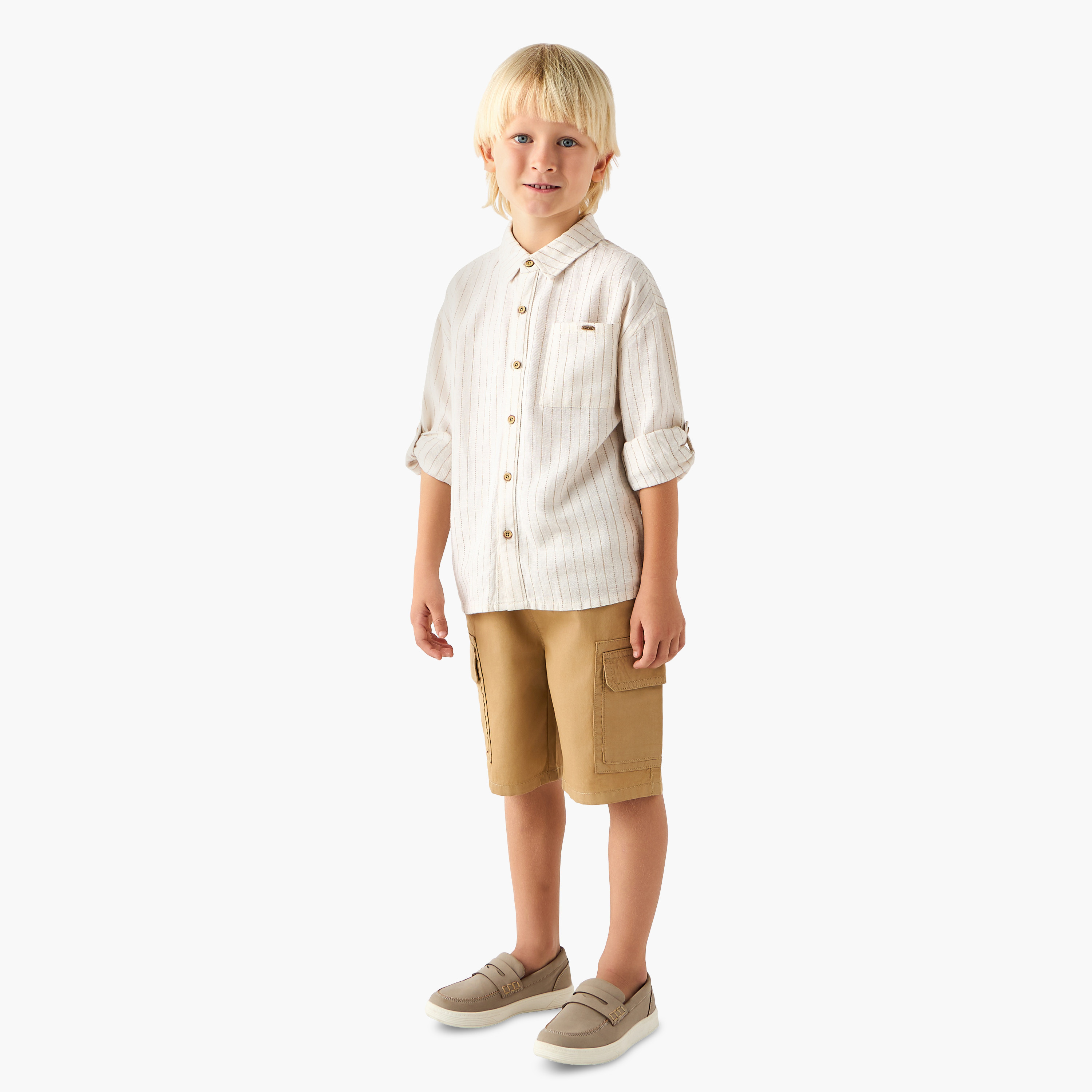 Juniors Cargo Shorts with Pockets-boys-clothing-bottoms-shorts-image-2