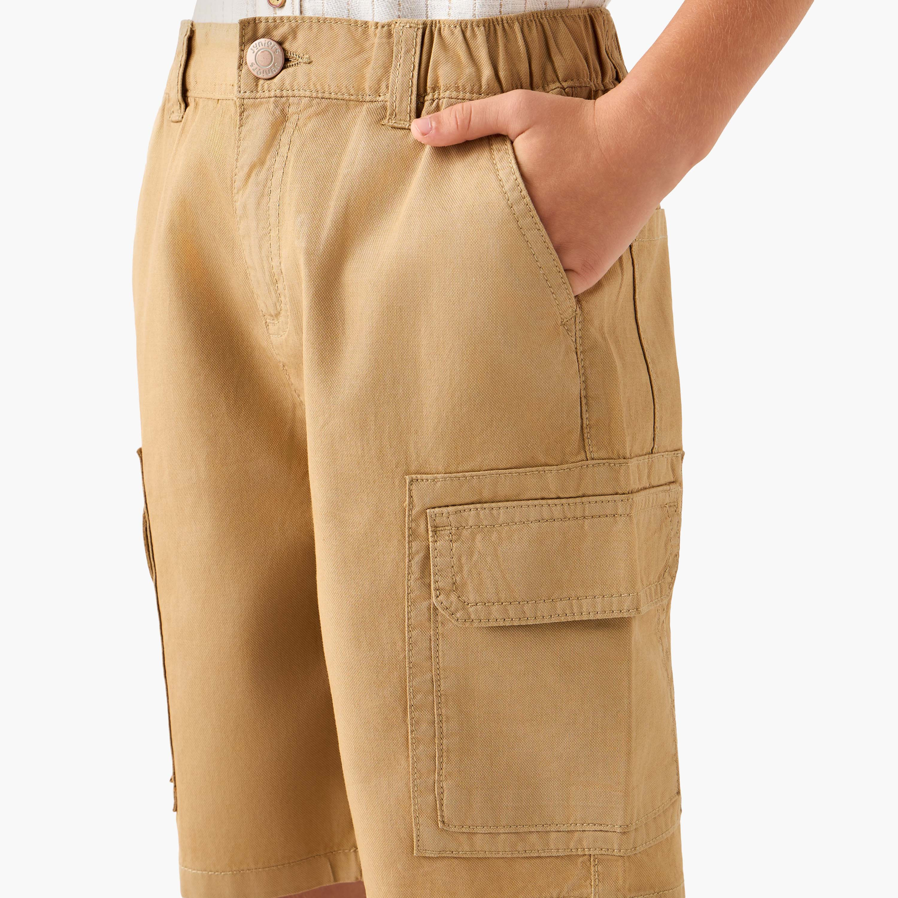 Juniors Cargo Shorts with Pockets-boys-clothing-bottoms-shorts-image-4