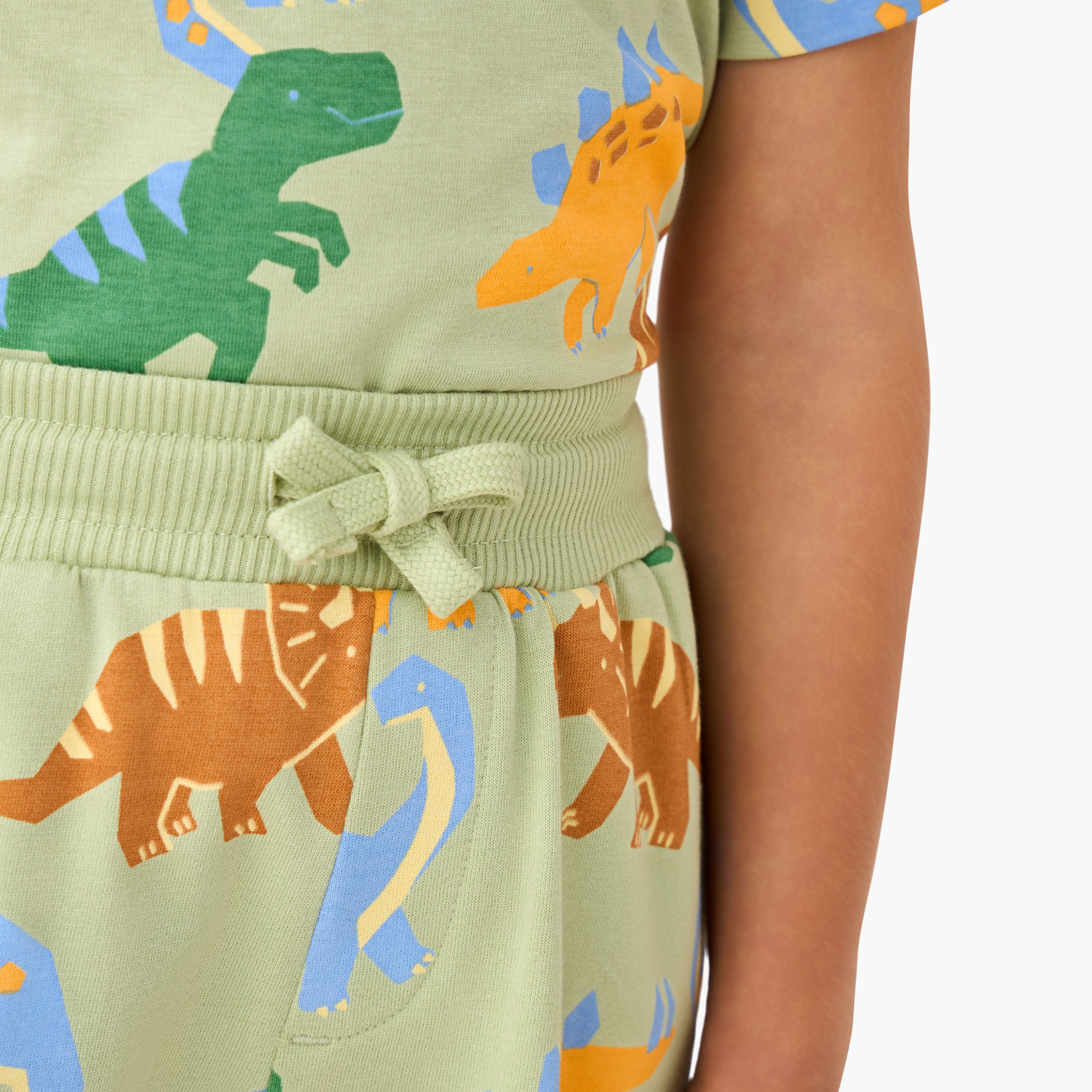 Juniors Drawstring Waist Shorts with Dinosaur Print-boys-clothing-bottoms-shorts-image-5
