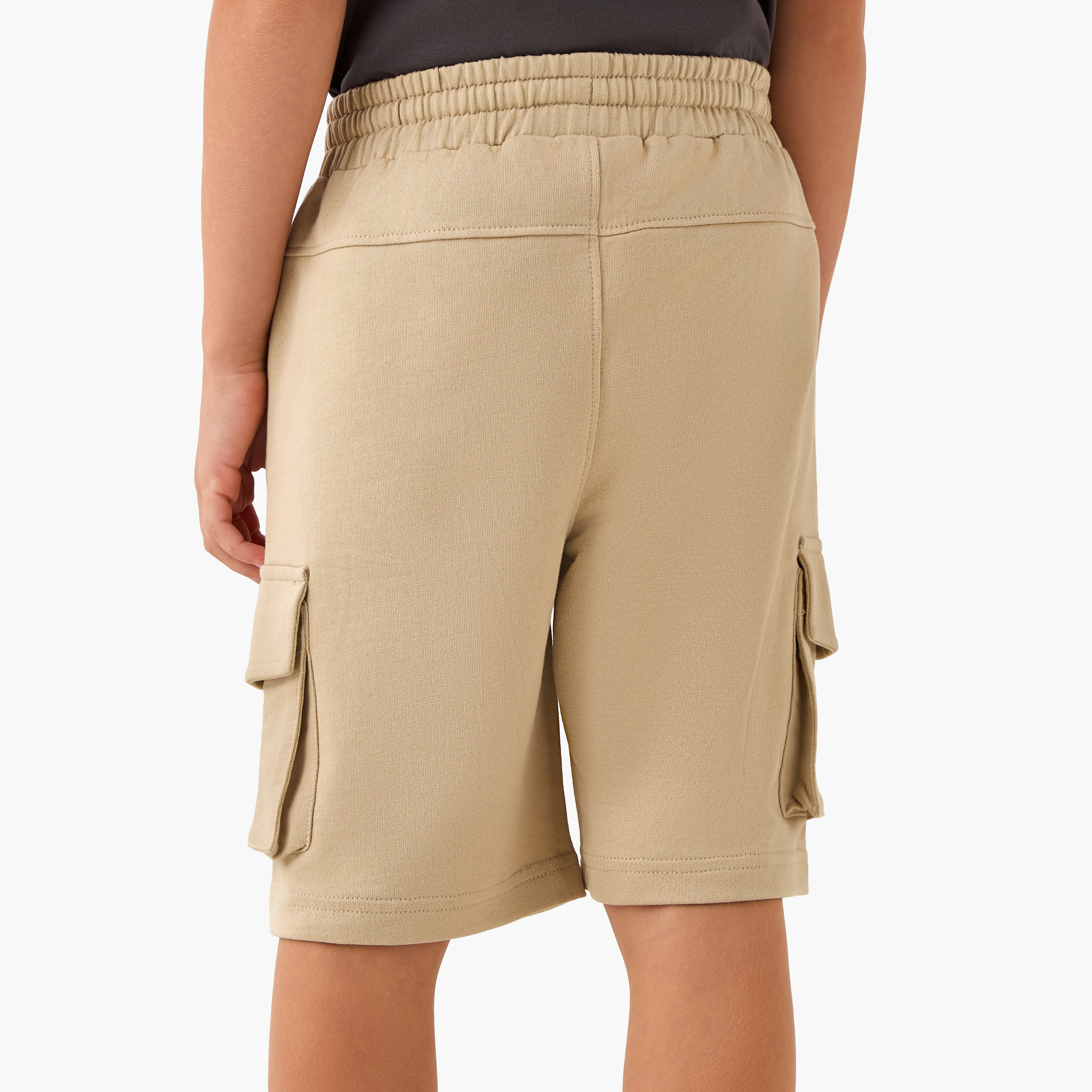 Juniors Elasticated Drawstring Waist Shorts with Pockets-boys-clothing-bottoms-shorts-image-3