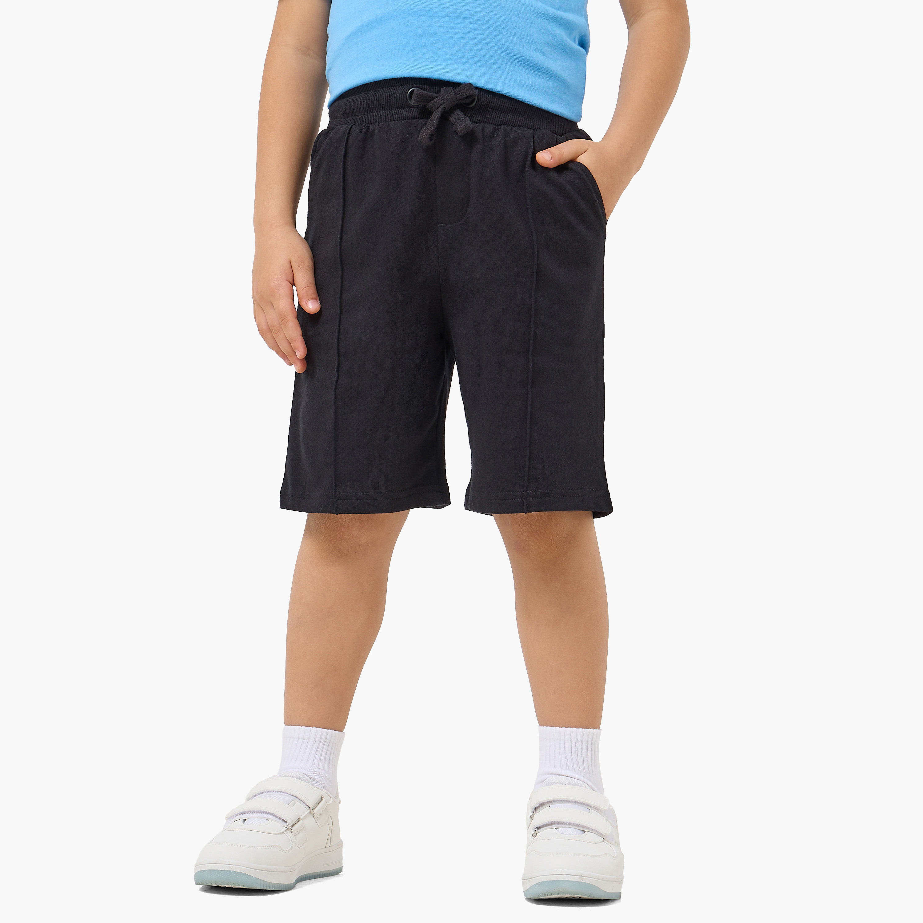 Pack of 2 Juniors Drawstring Waist Shorts with Pockets-boys-clothing-bottoms-shorts-image-3