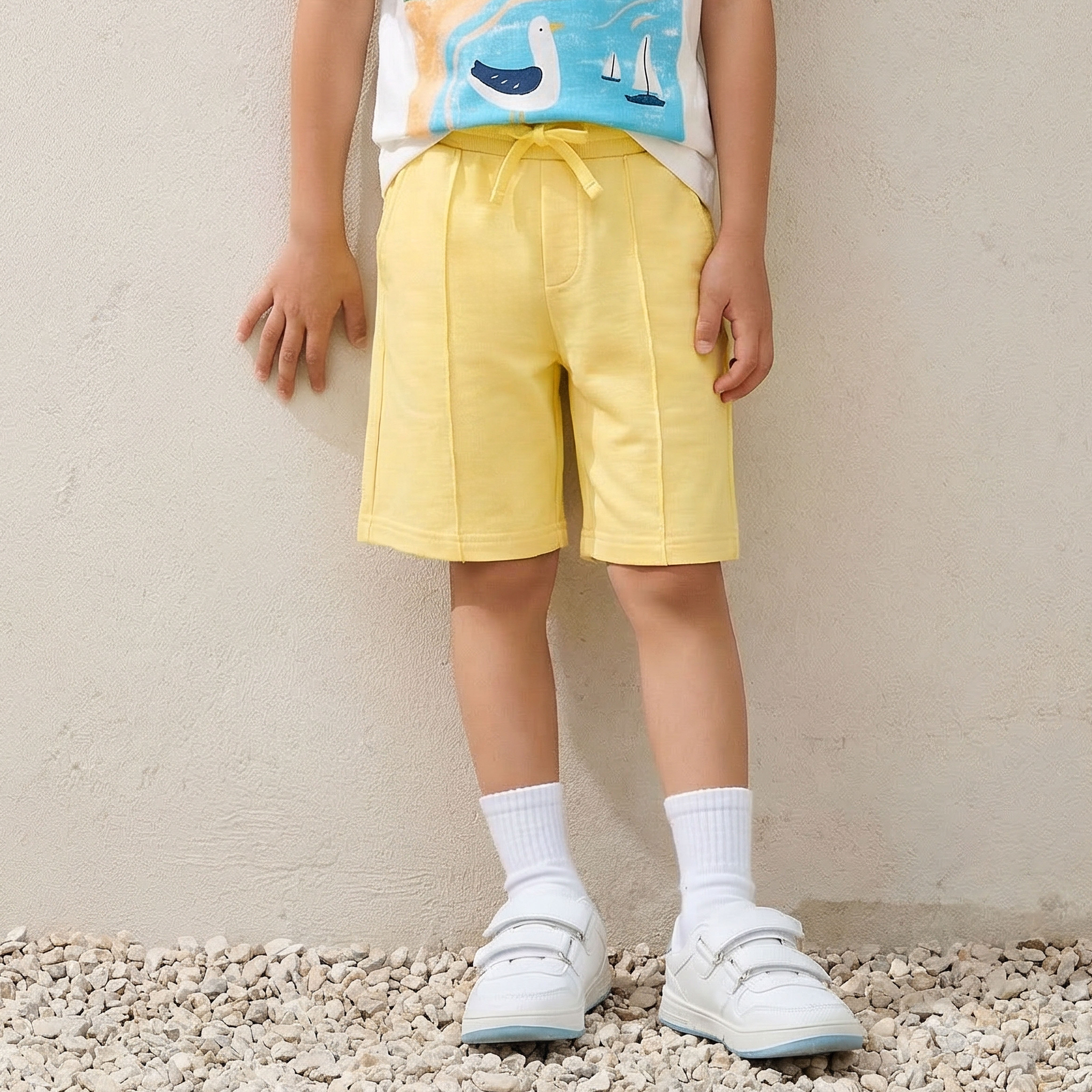 Juniors Drawstring Waist Shorts with Pockets-boys-clothing-bottoms-shorts-image-1