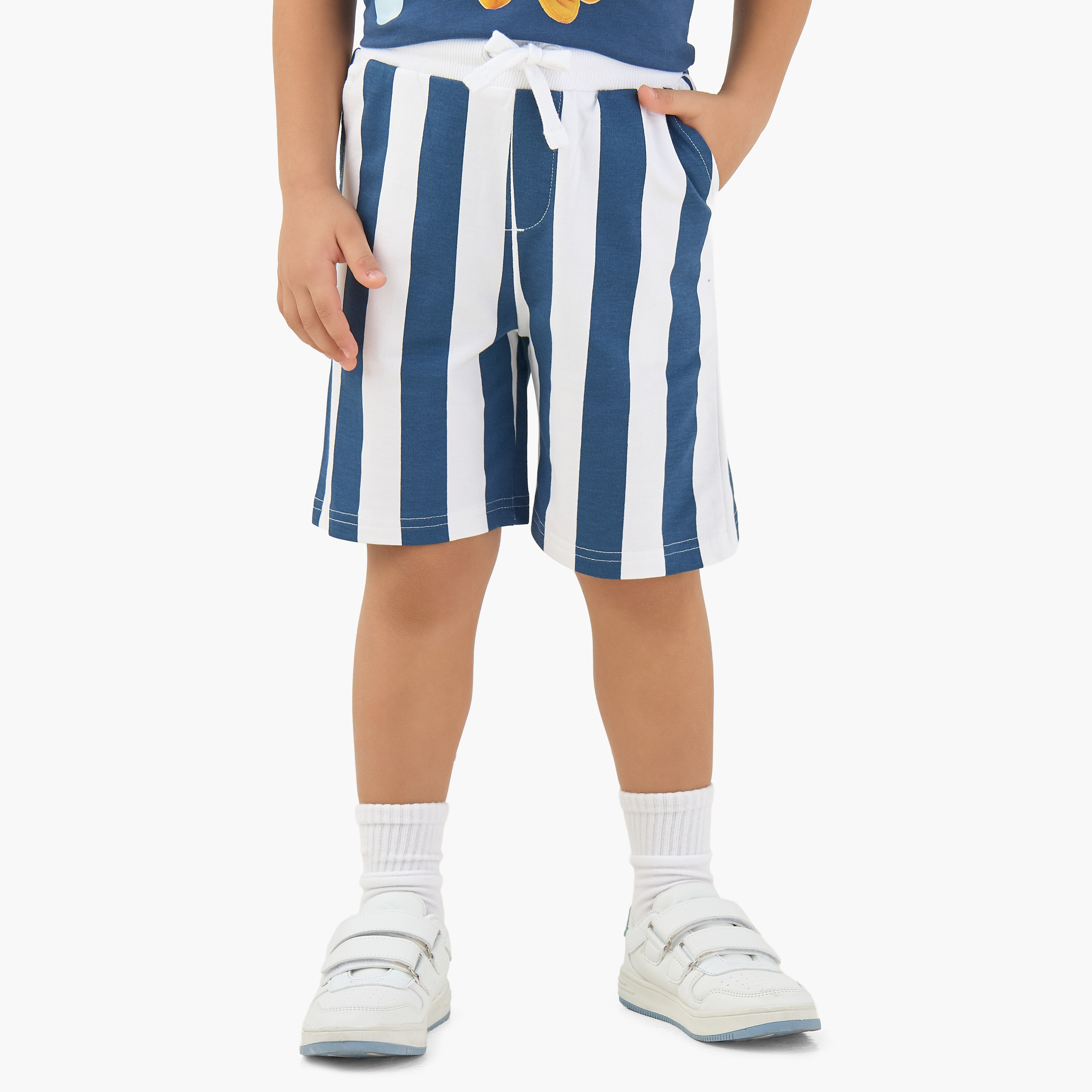 Juniors Drawstring Waist Shorts with Pockets-boys-clothing-bottoms-shorts-image-1