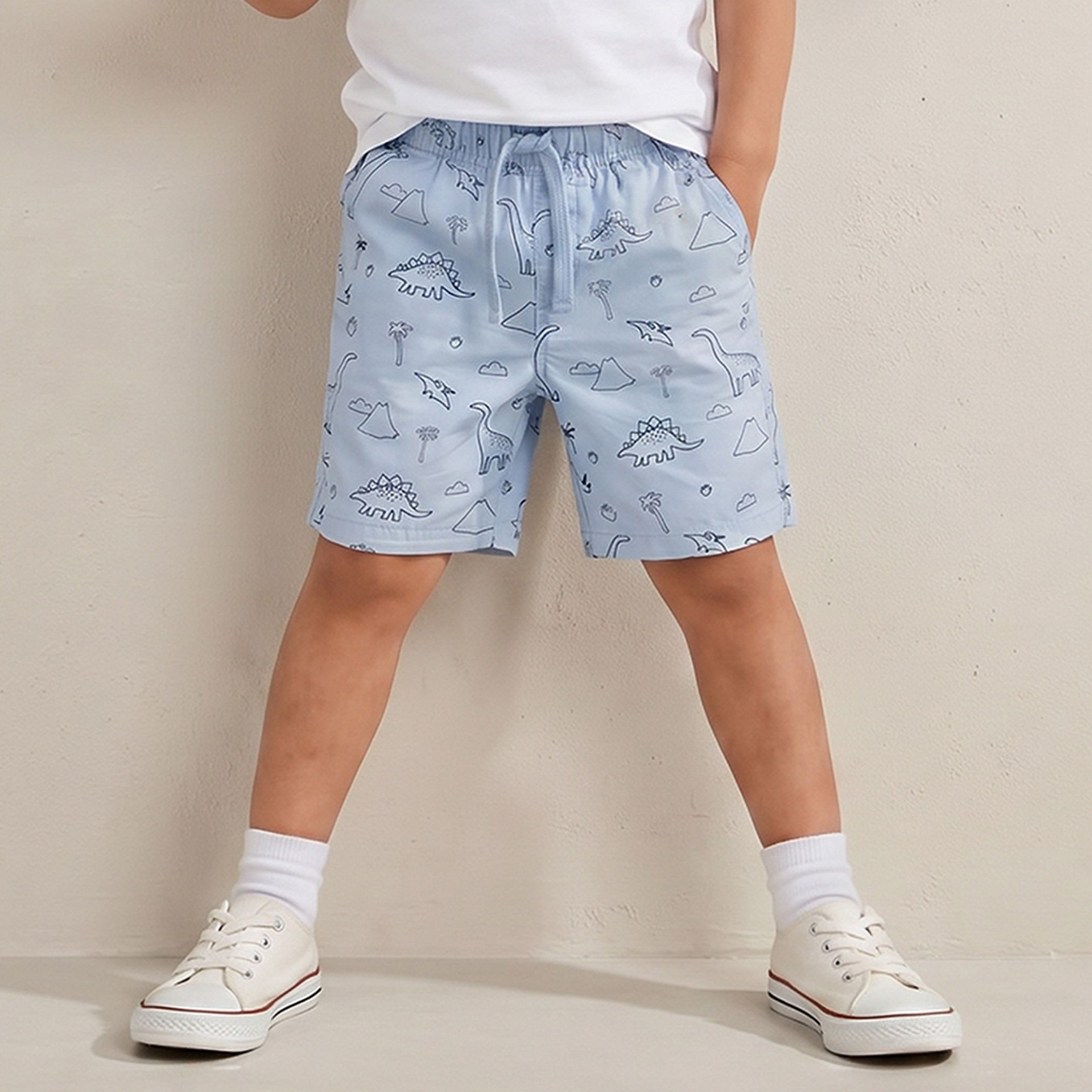 Pack of 2 Juniors Drawstring Waist Shorts with Pockets-boys-clothing-bottoms-shorts-image-1