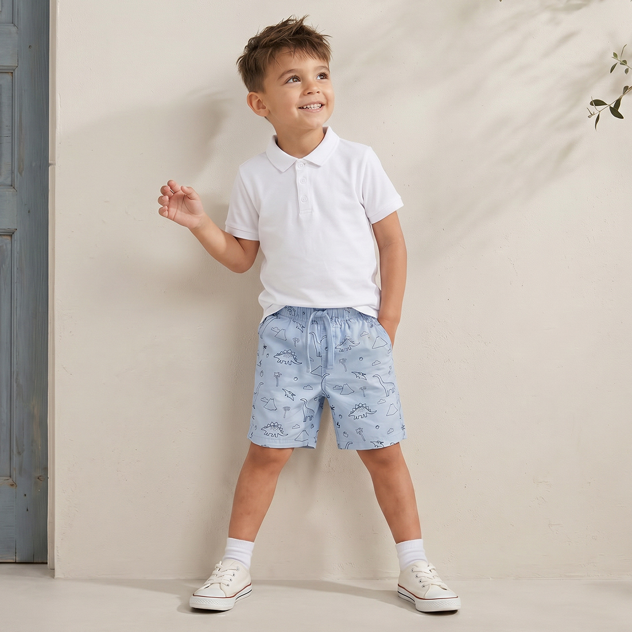 Pack of 2 Juniors Drawstring Waist Shorts with Pockets-boys-clothing-bottoms-shorts-image-2