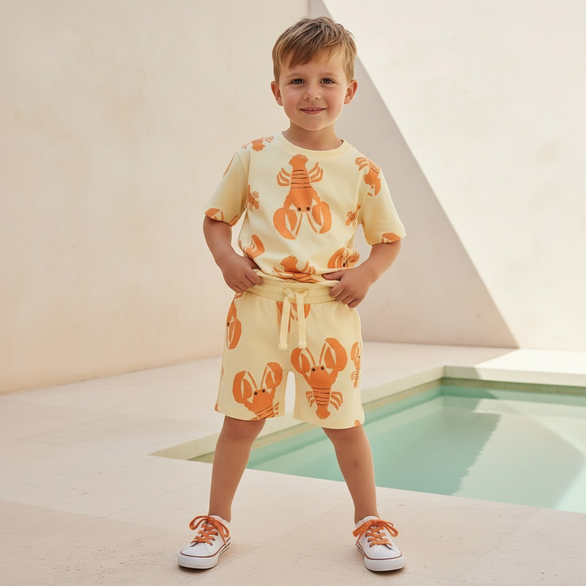 Juniors Knee-Length Elasticated Drawstring Waist Shorts with Pockets-boys-clothing-bottoms-shorts-image-2