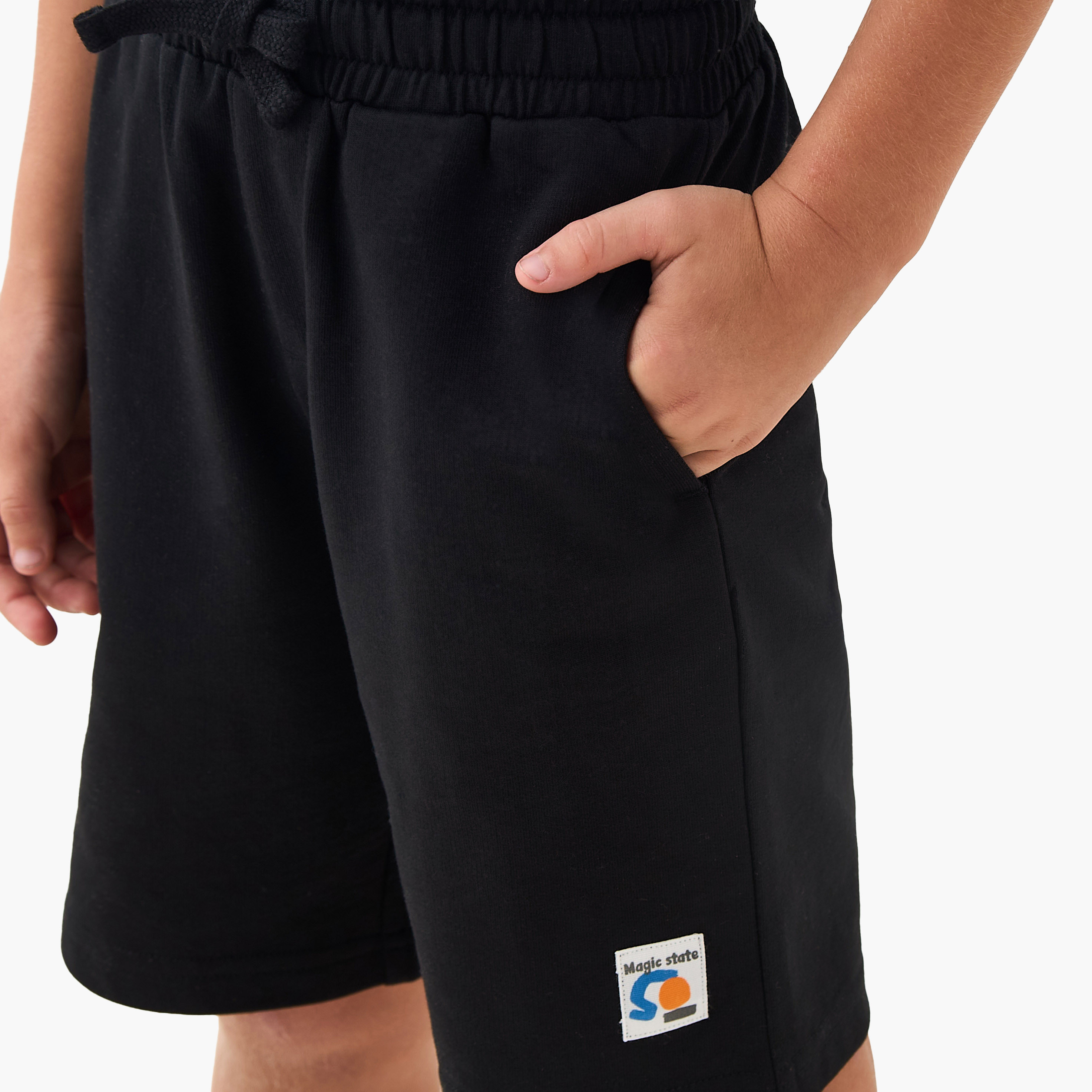 Juniors Drawstring Waist Shorts with Pockets-boys-clothing-bottoms-shorts-image-4