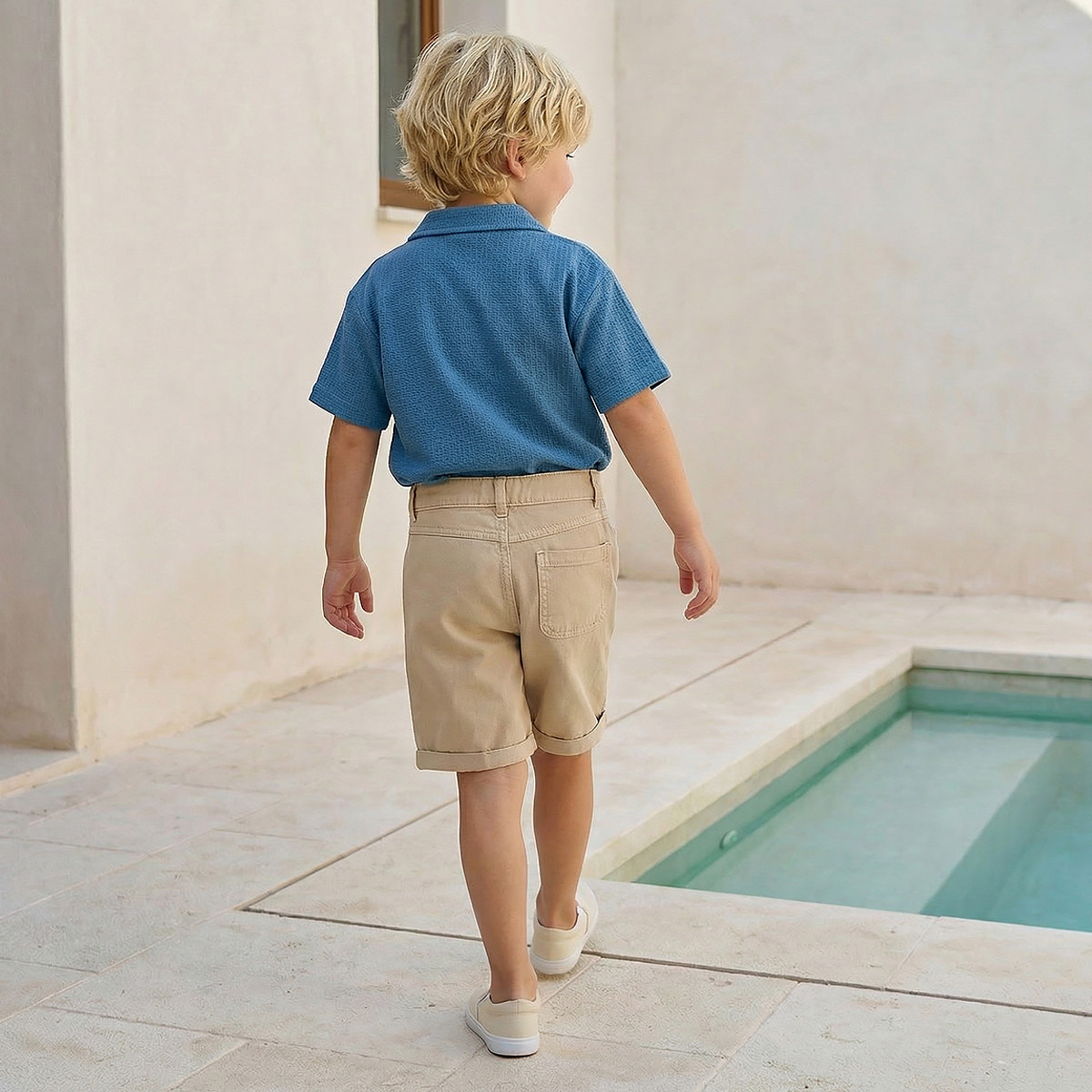 Juniors Knee Length Buttoned Waist Shorts with Pockets-boys-clothing-bottoms-shorts-image-3