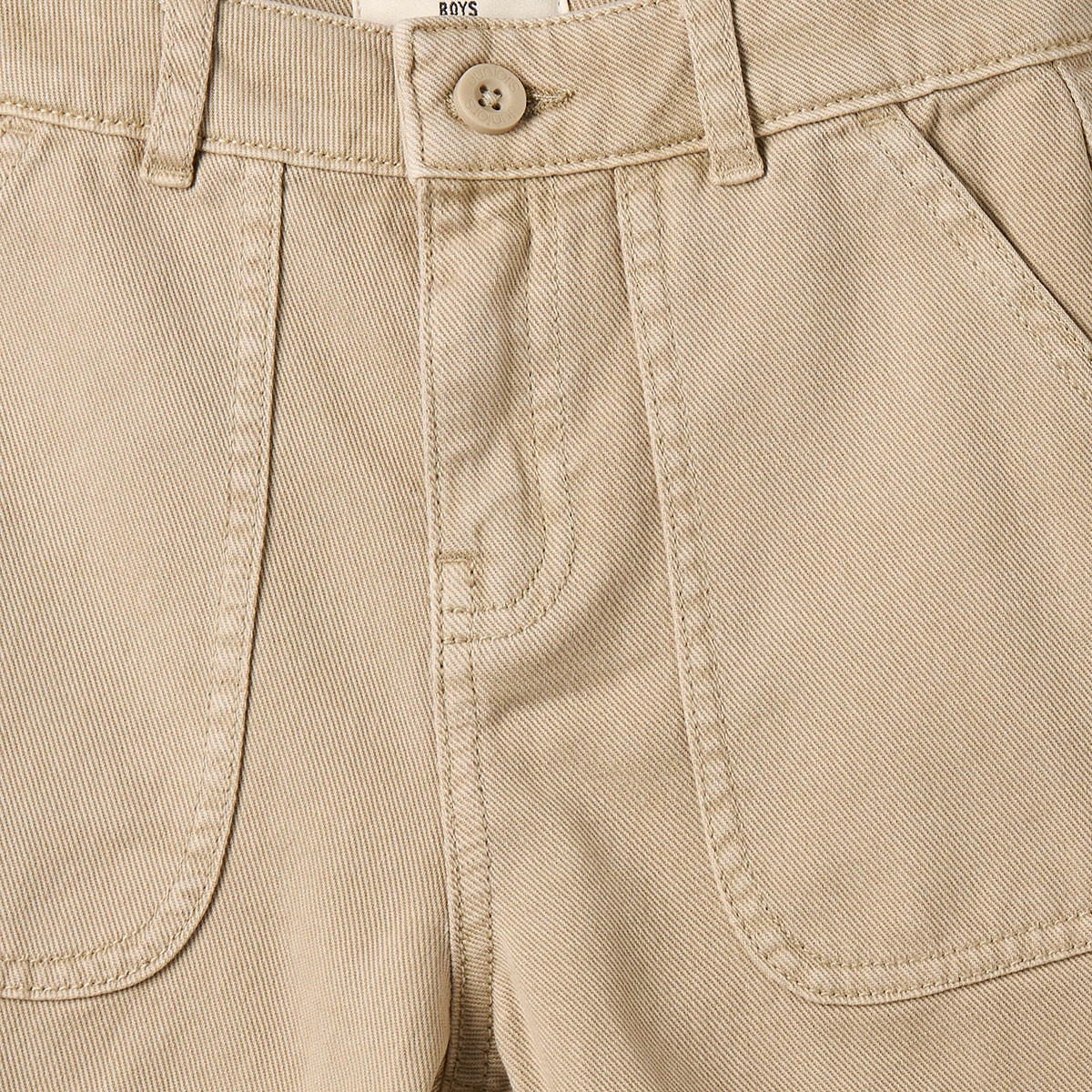 Juniors Knee Length Buttoned Waist Shorts with Pockets-boys-clothing-bottoms-shorts-image-4