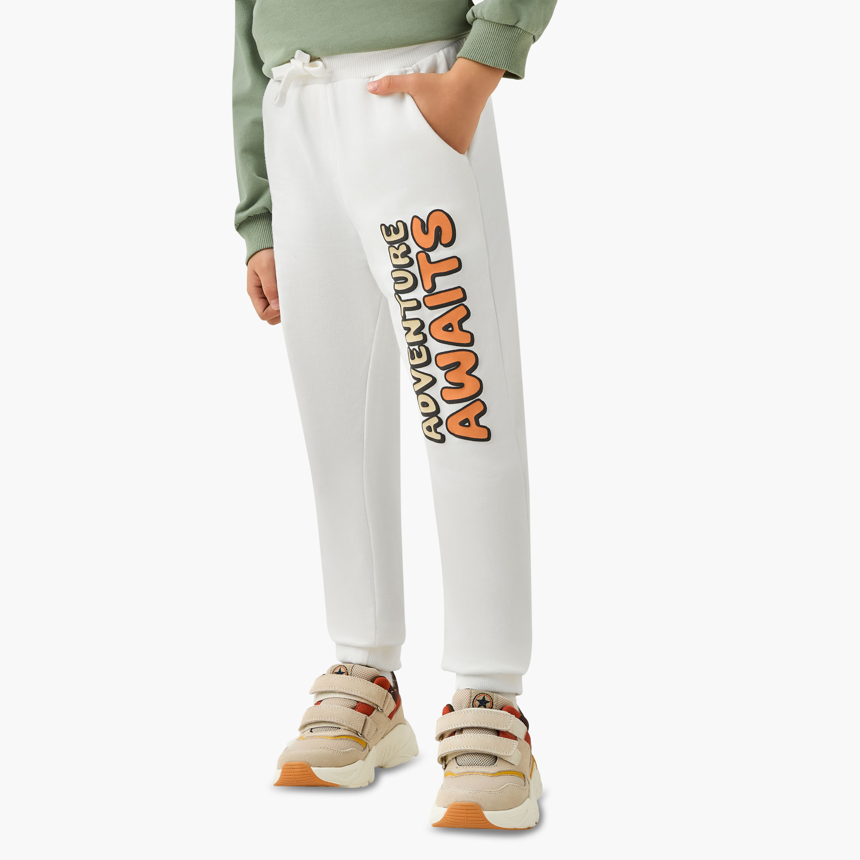 Juniors Joggers with Slogan Print-boys-clothing-bottoms-joggersandtrackpants-image-1