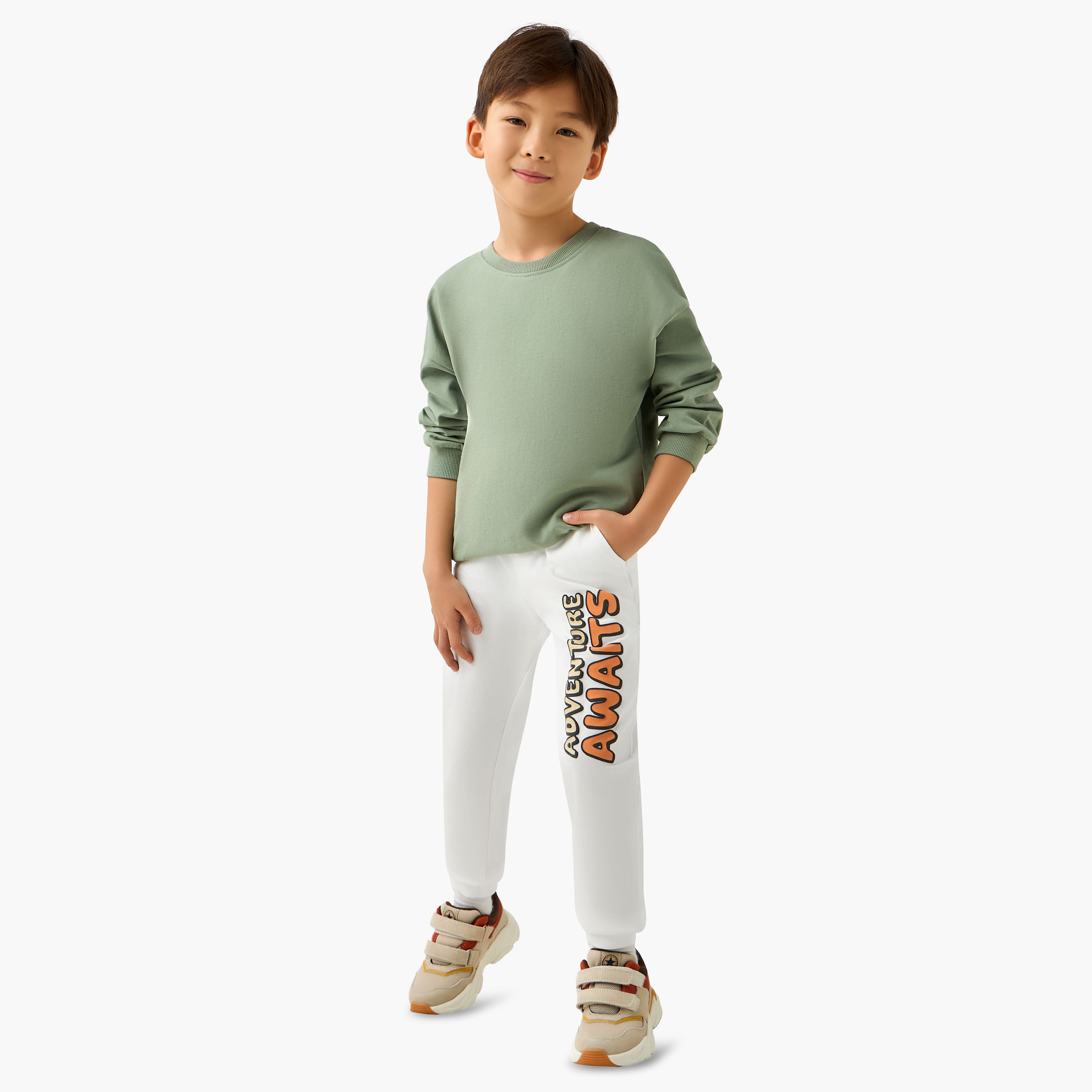 Juniors Joggers with Slogan Print-boys-clothing-bottoms-joggersandtrackpants-image-2